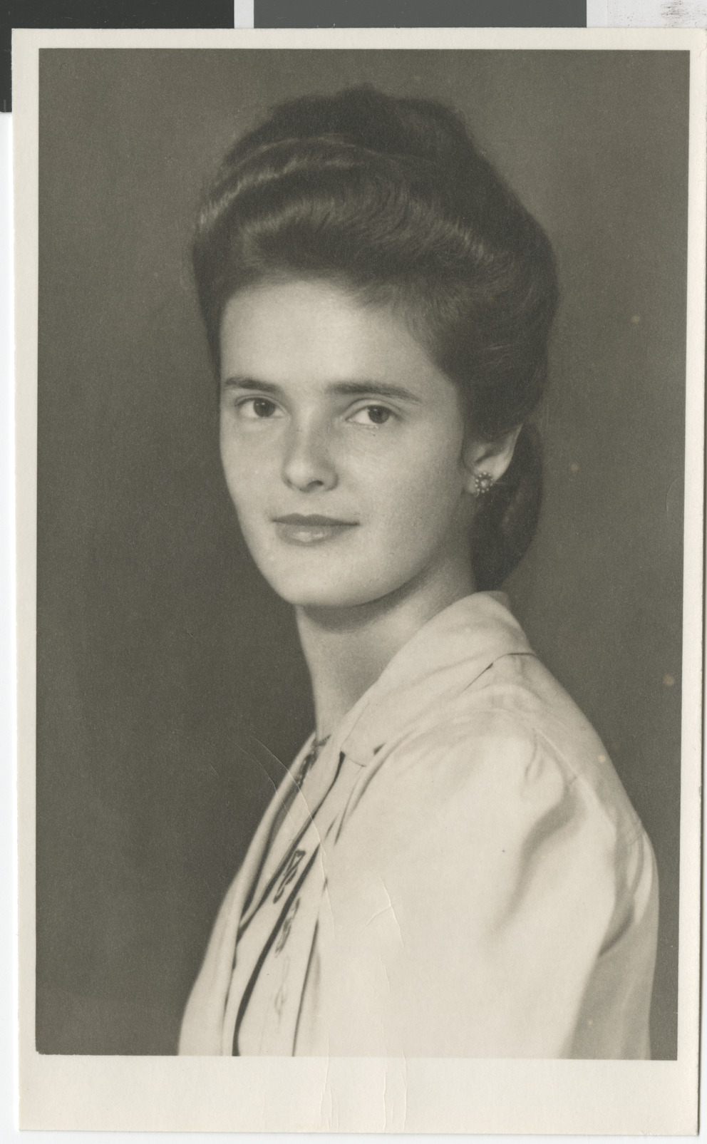 Postcard with photographic portrait of Bella Stern, circa 1950