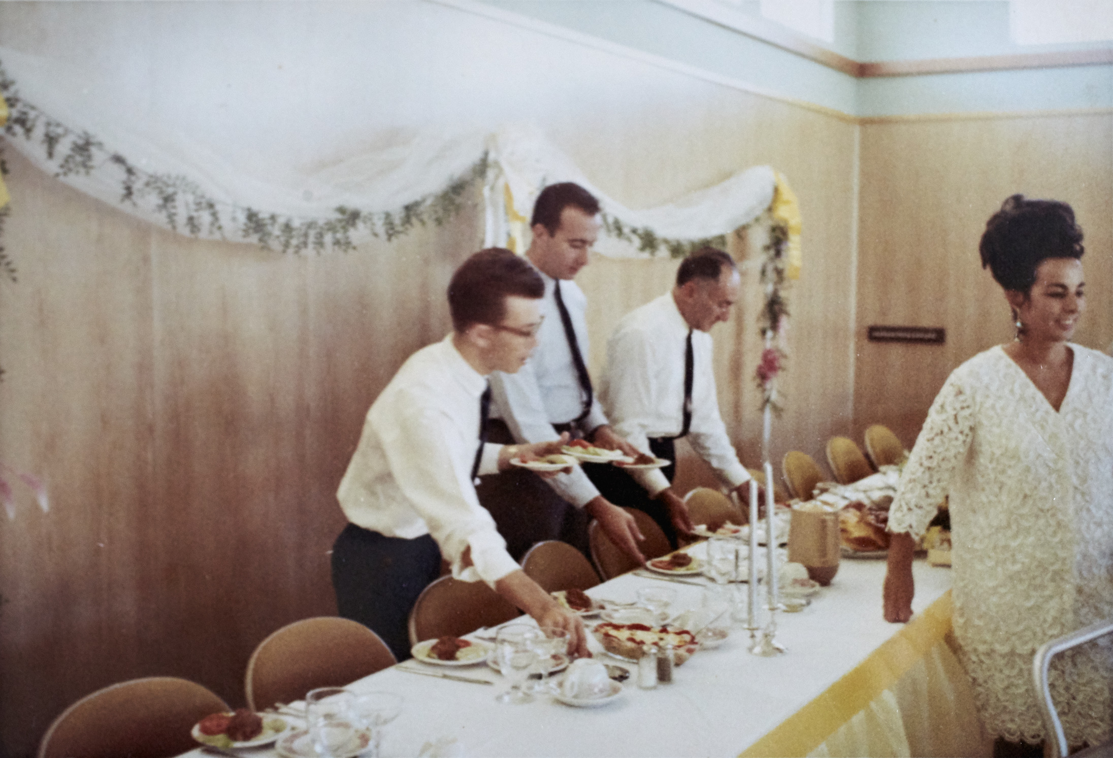 Photograph of wedding reception for David and Iris Torjman, August 1966