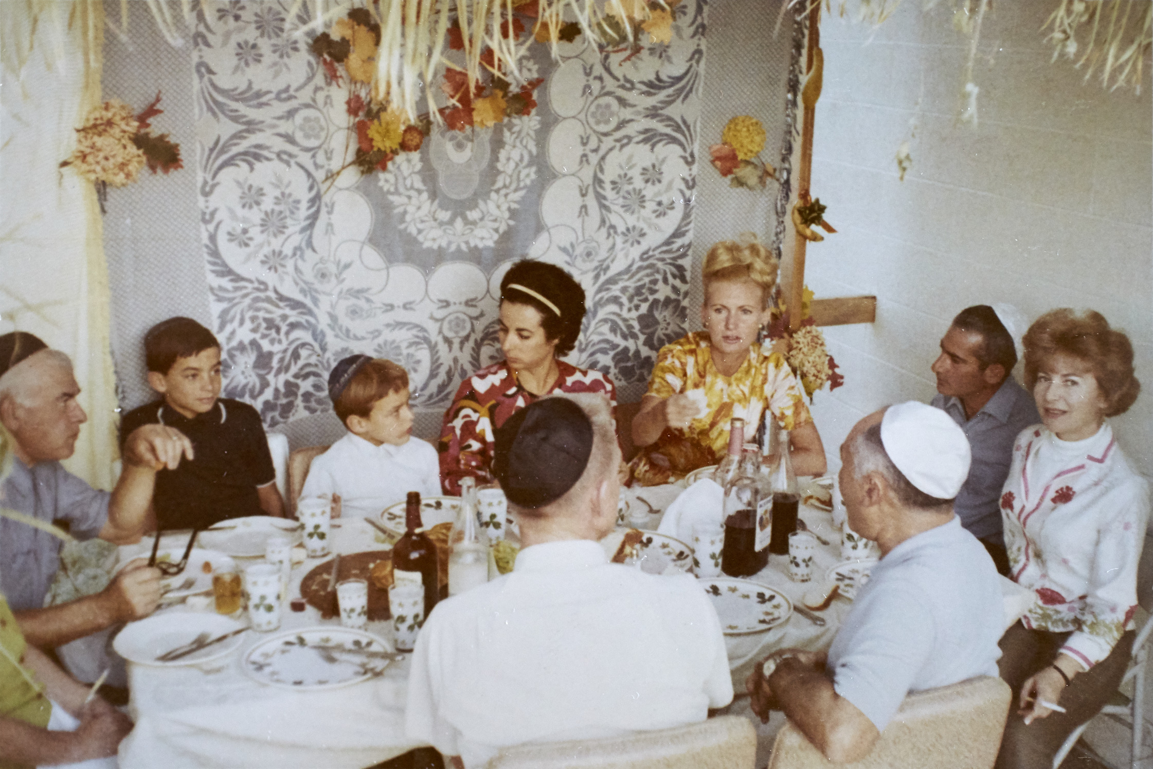 Photograph of Succot (Sukkot) celebration, 1968