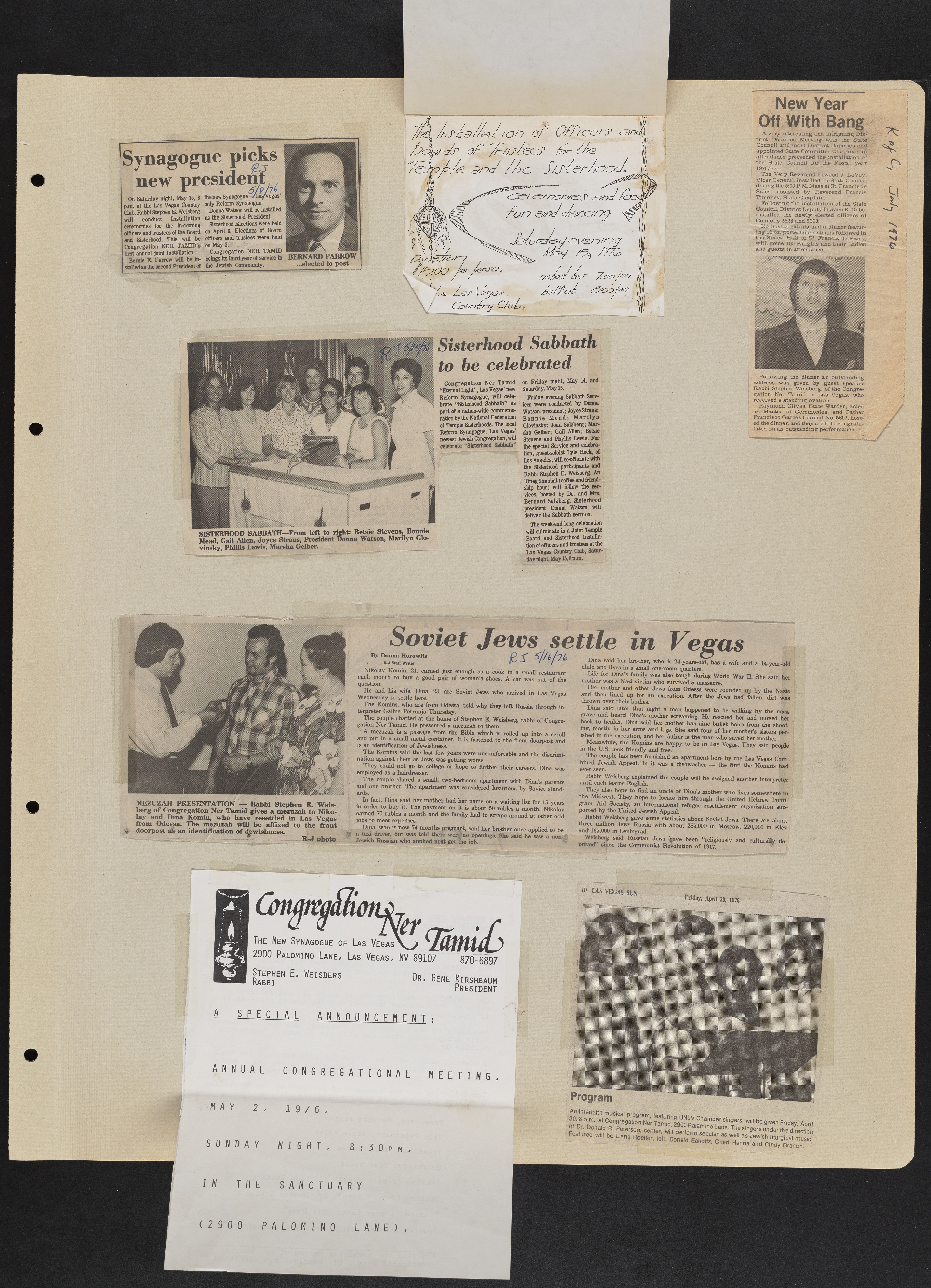 Congregation Ner Tamid Scrapbook, image 27