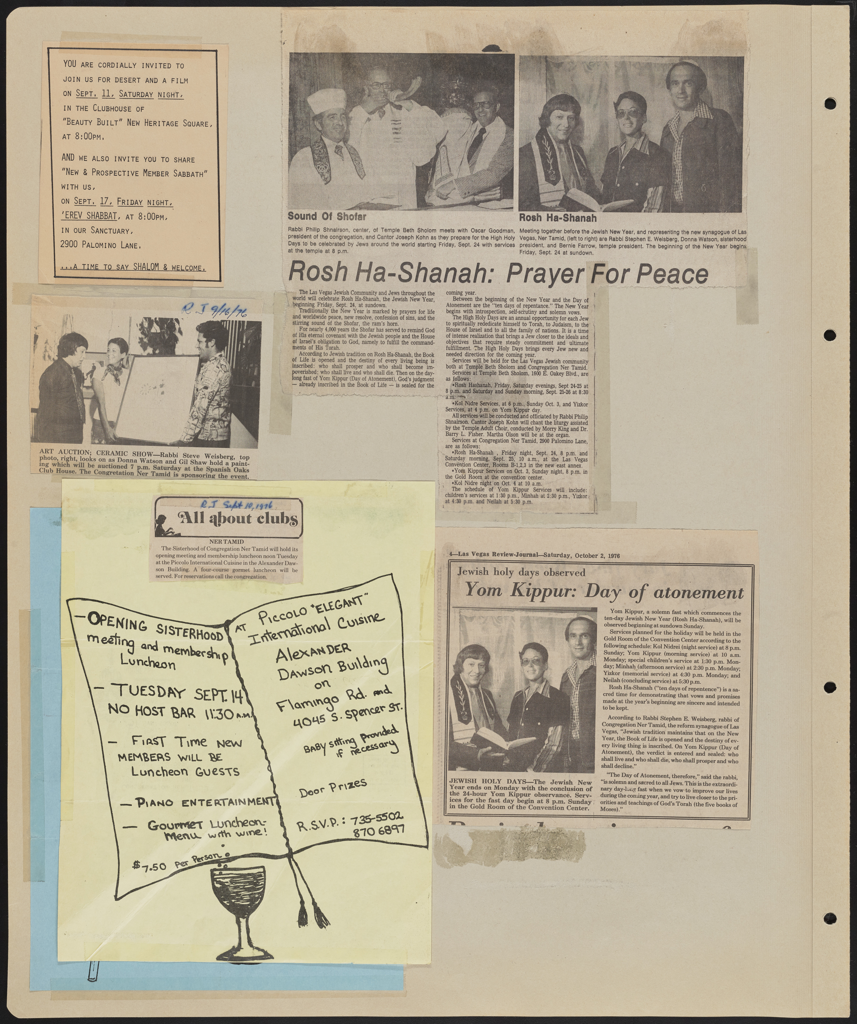 Congregation Ner Tamid Scrapbook, image 30