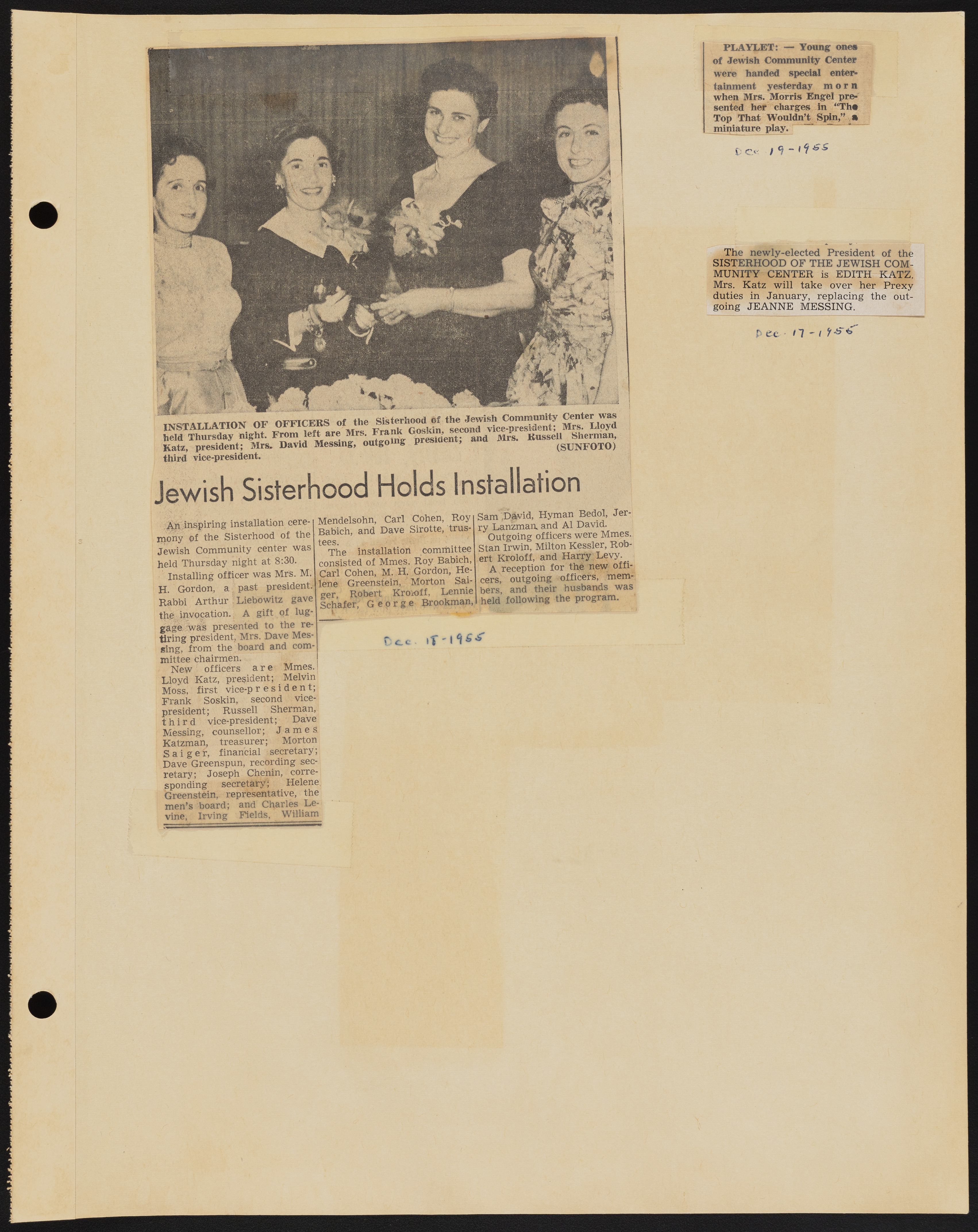 Temple Beth Sholom Sisterhood scrapbook, image 04