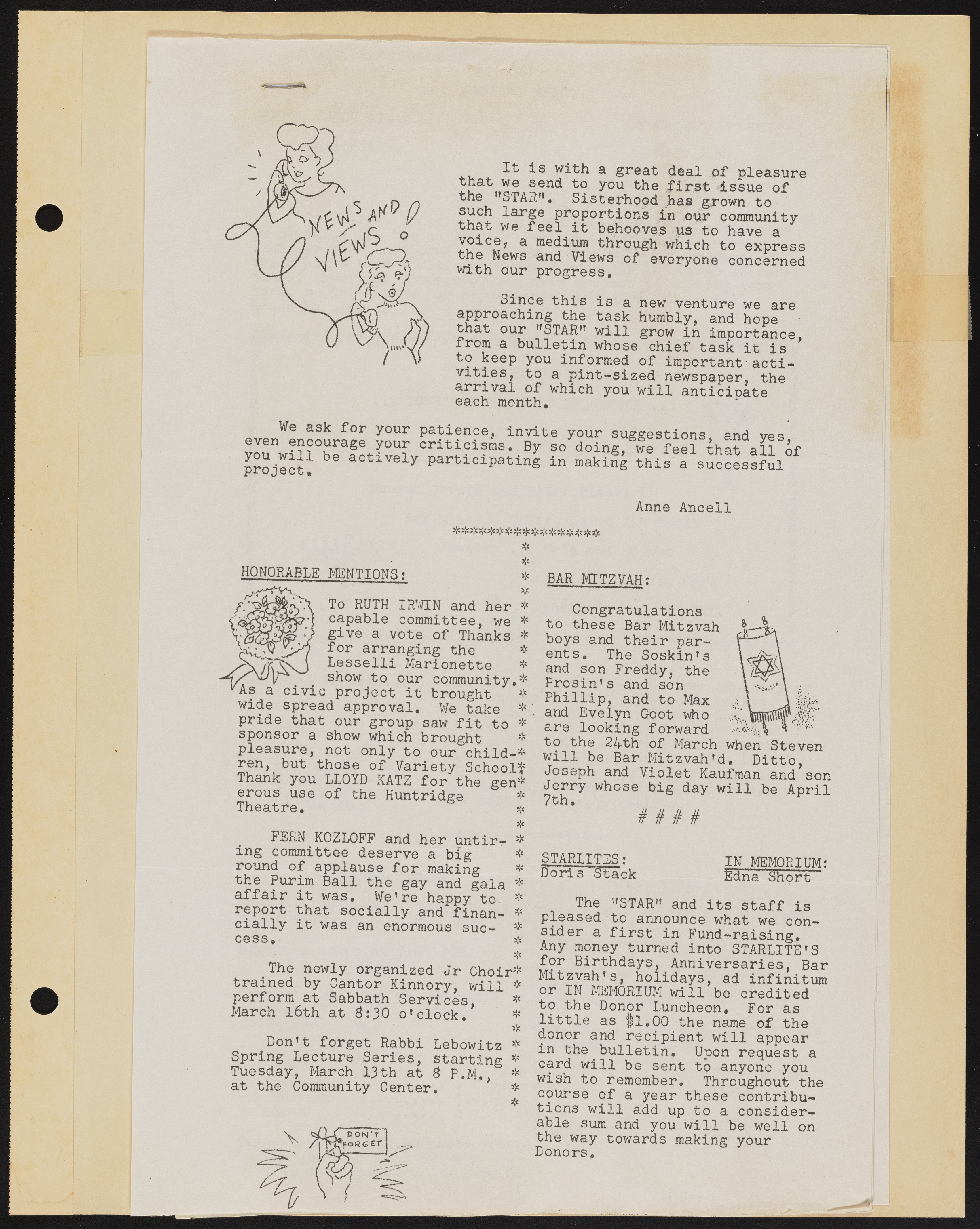 Temple Beth Sholom Sisterhood scrapbook, image 45