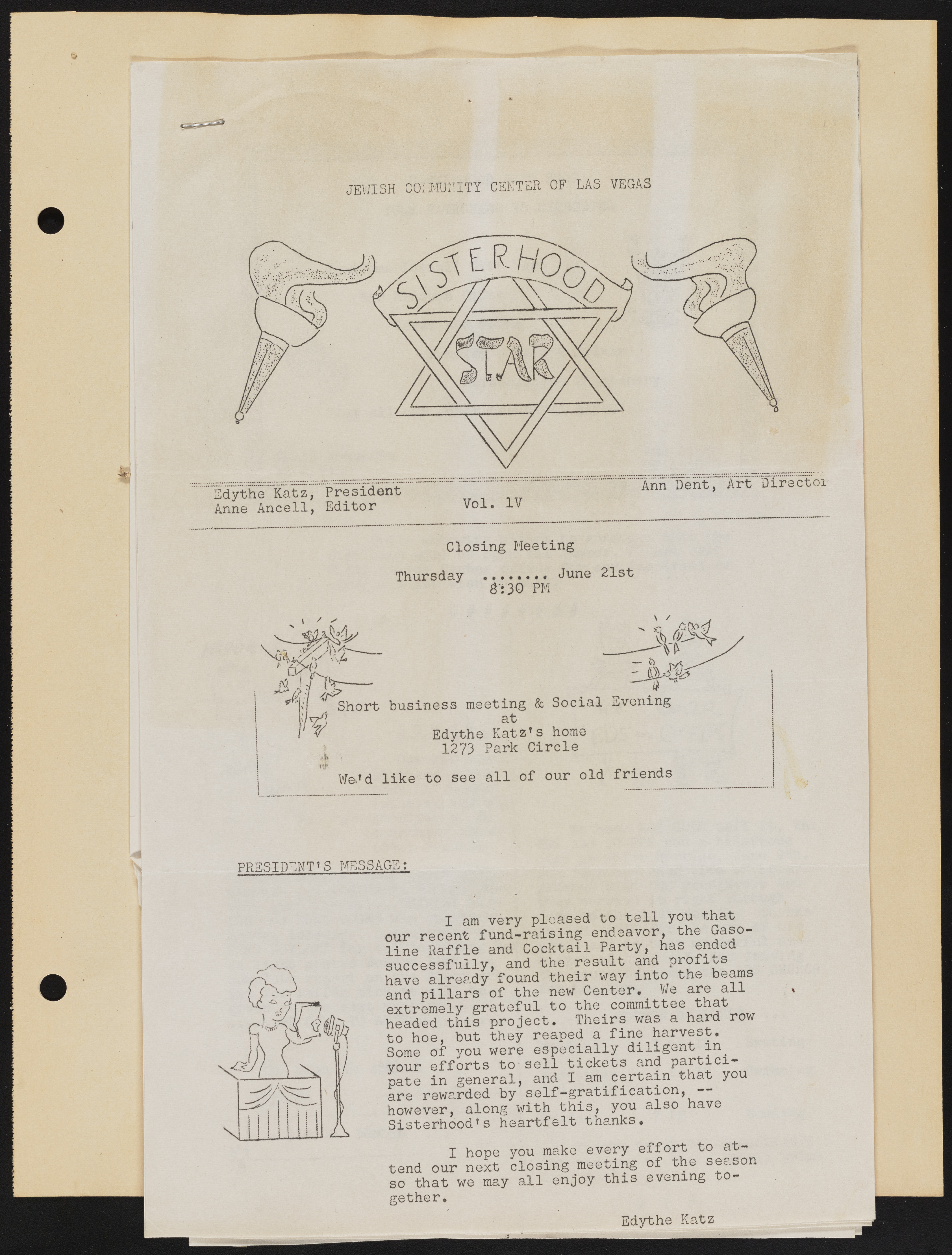 Temple Beth Sholom Sisterhood scrapbook, image 50