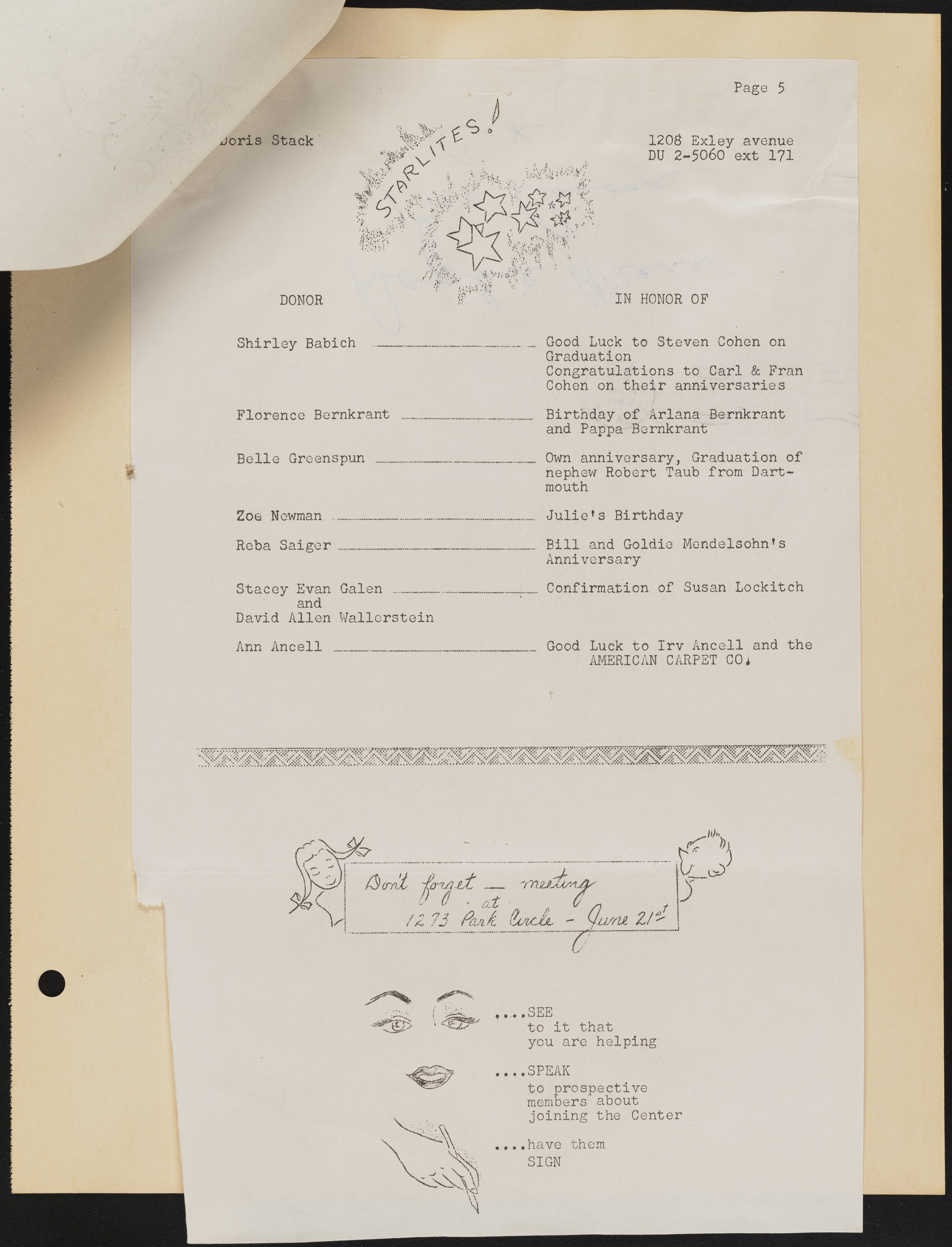 Temple Beth Sholom Sisterhood scrapbook, image 54