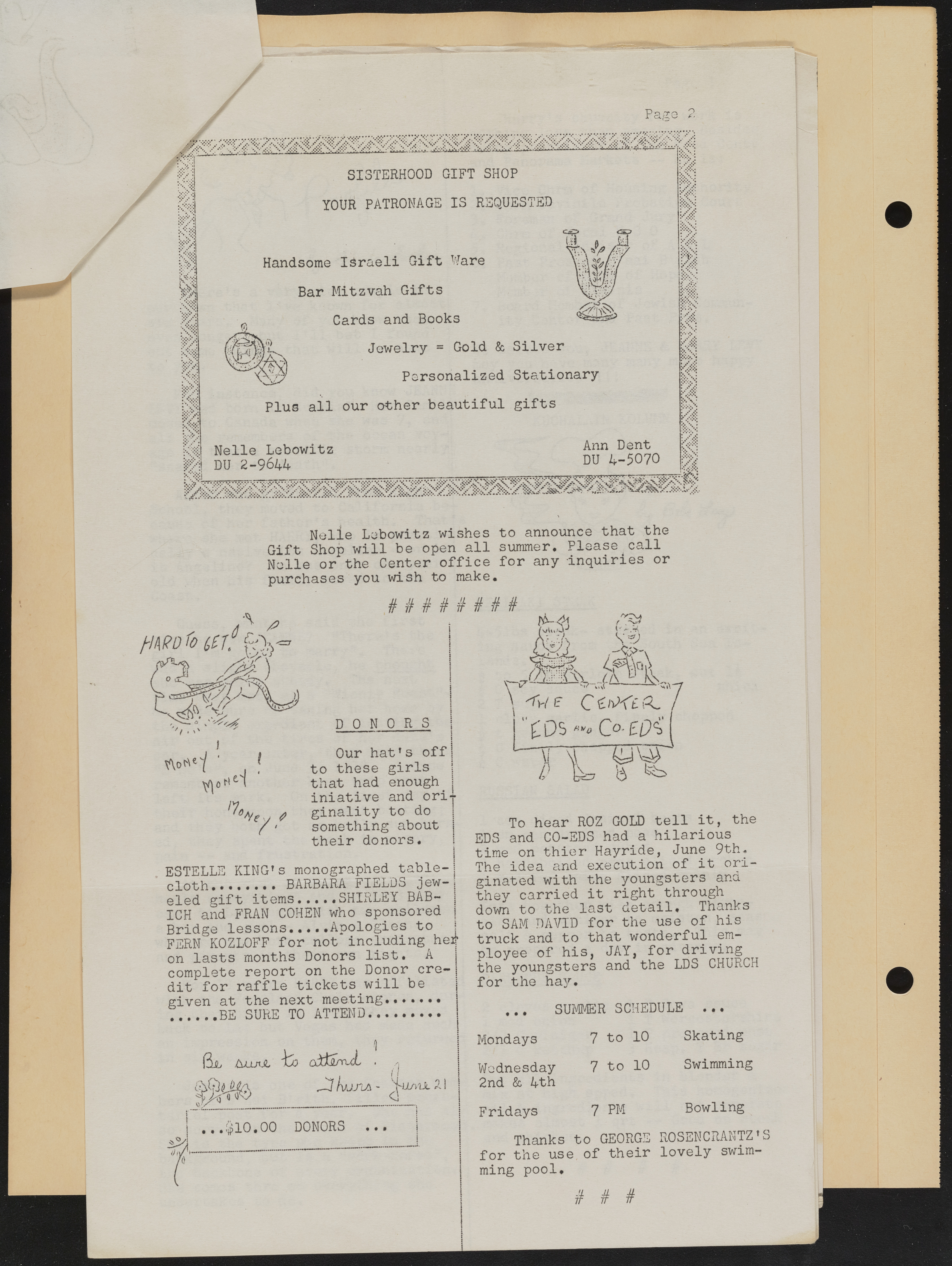 Temple Beth Sholom Sisterhood scrapbook, image 57