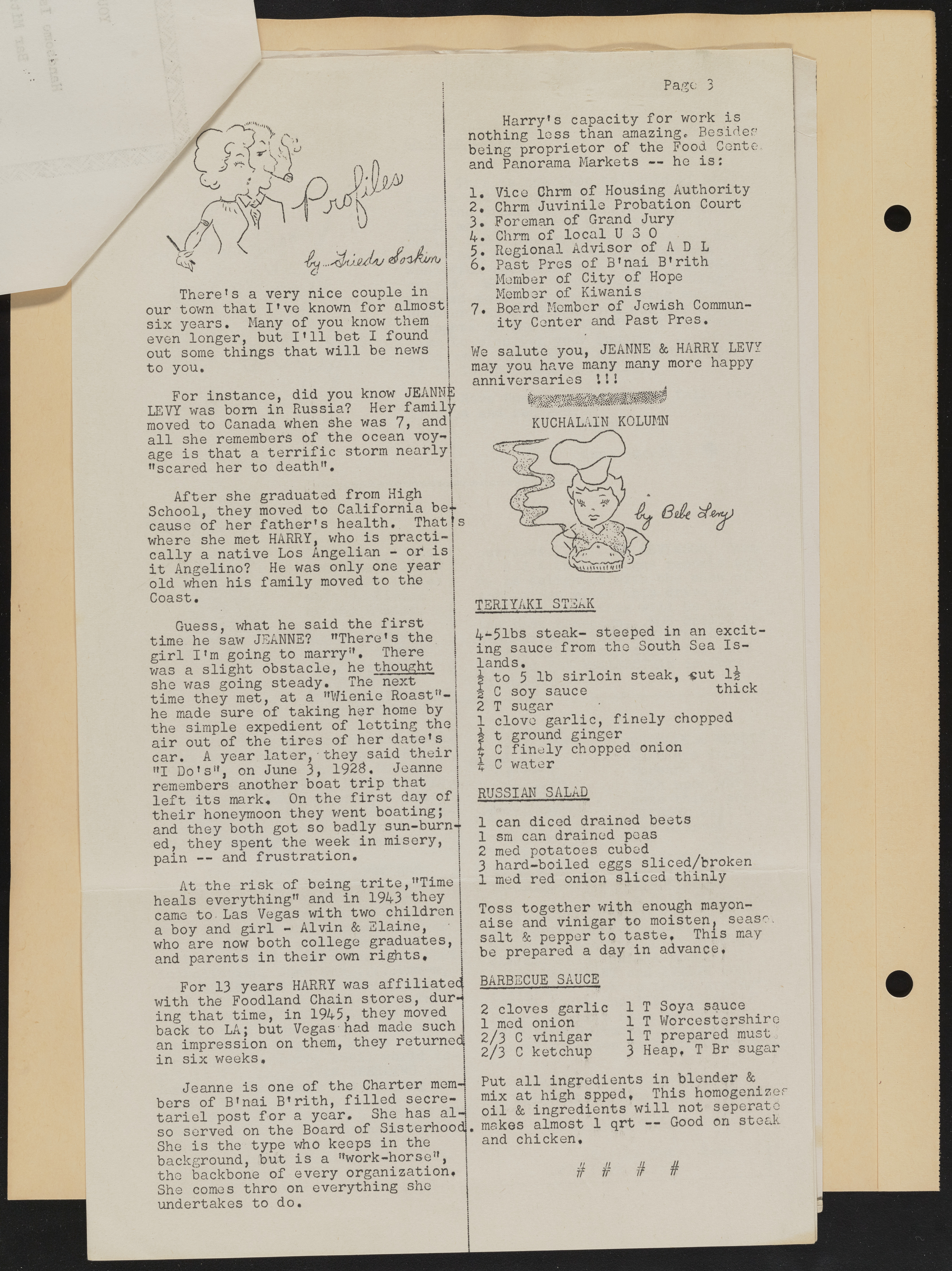 Temple Beth Sholom Sisterhood scrapbook, image 58