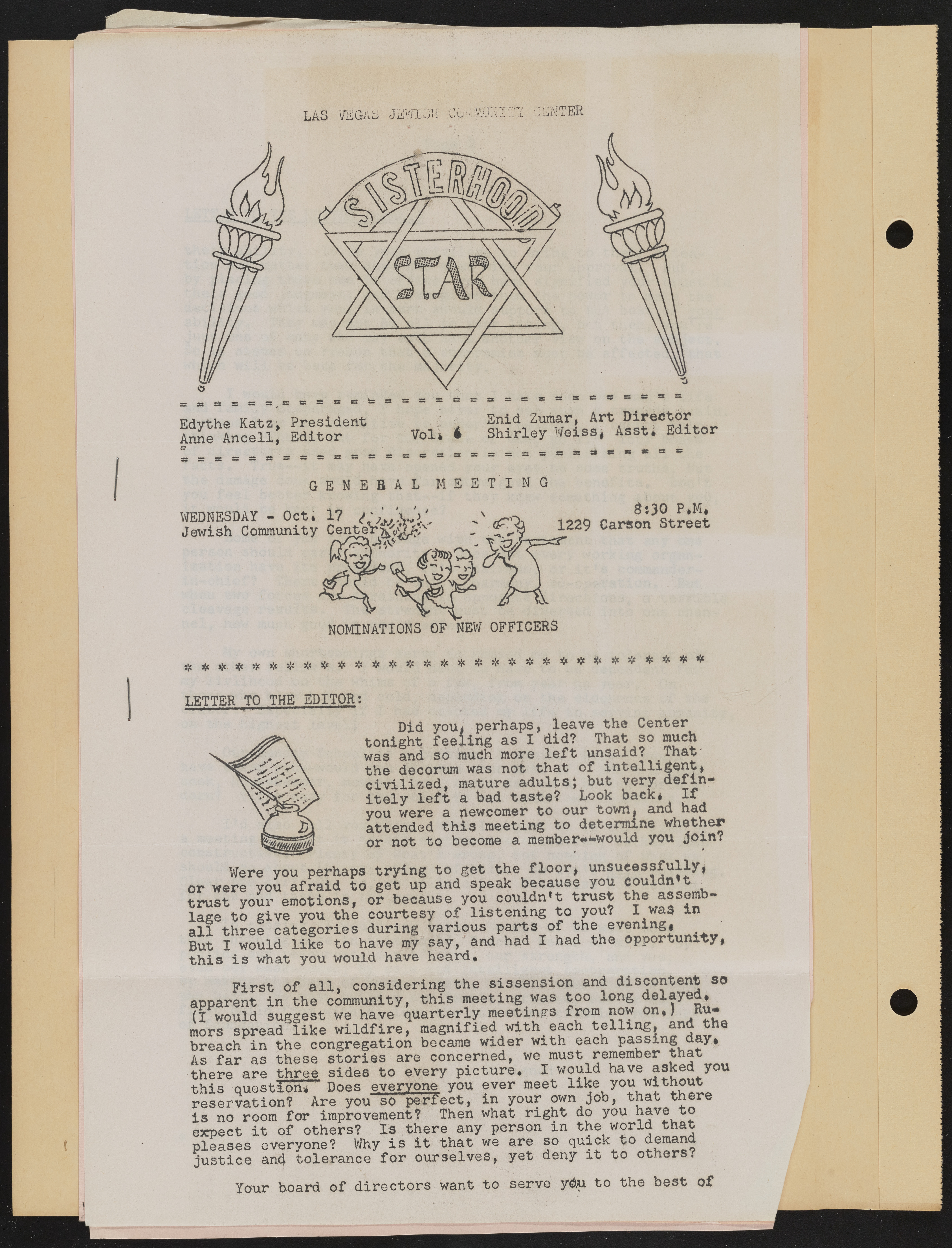 Temple Beth Sholom Sisterhood scrapbook, image 84