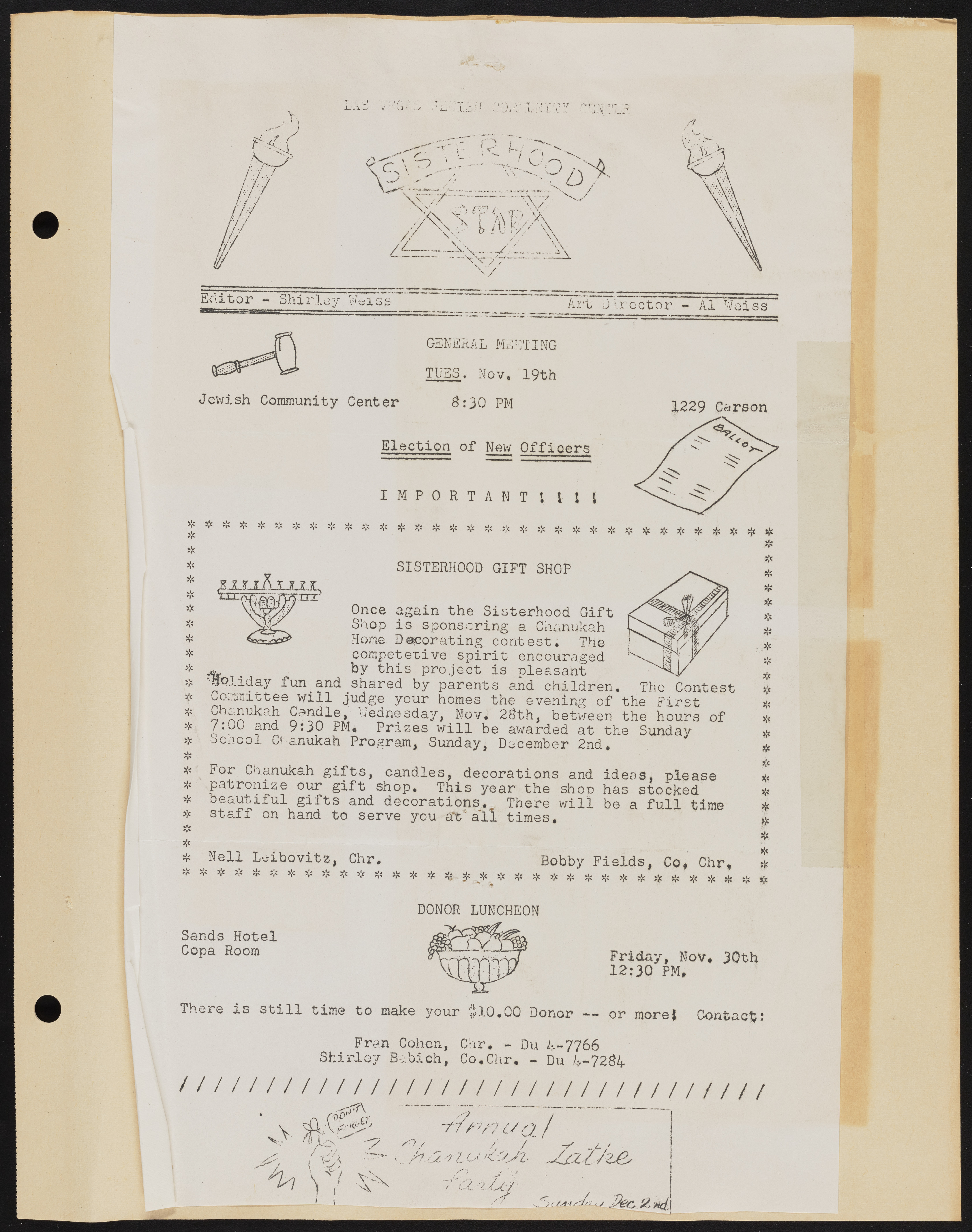 Temple Beth Sholom Sisterhood scrapbook, image 89