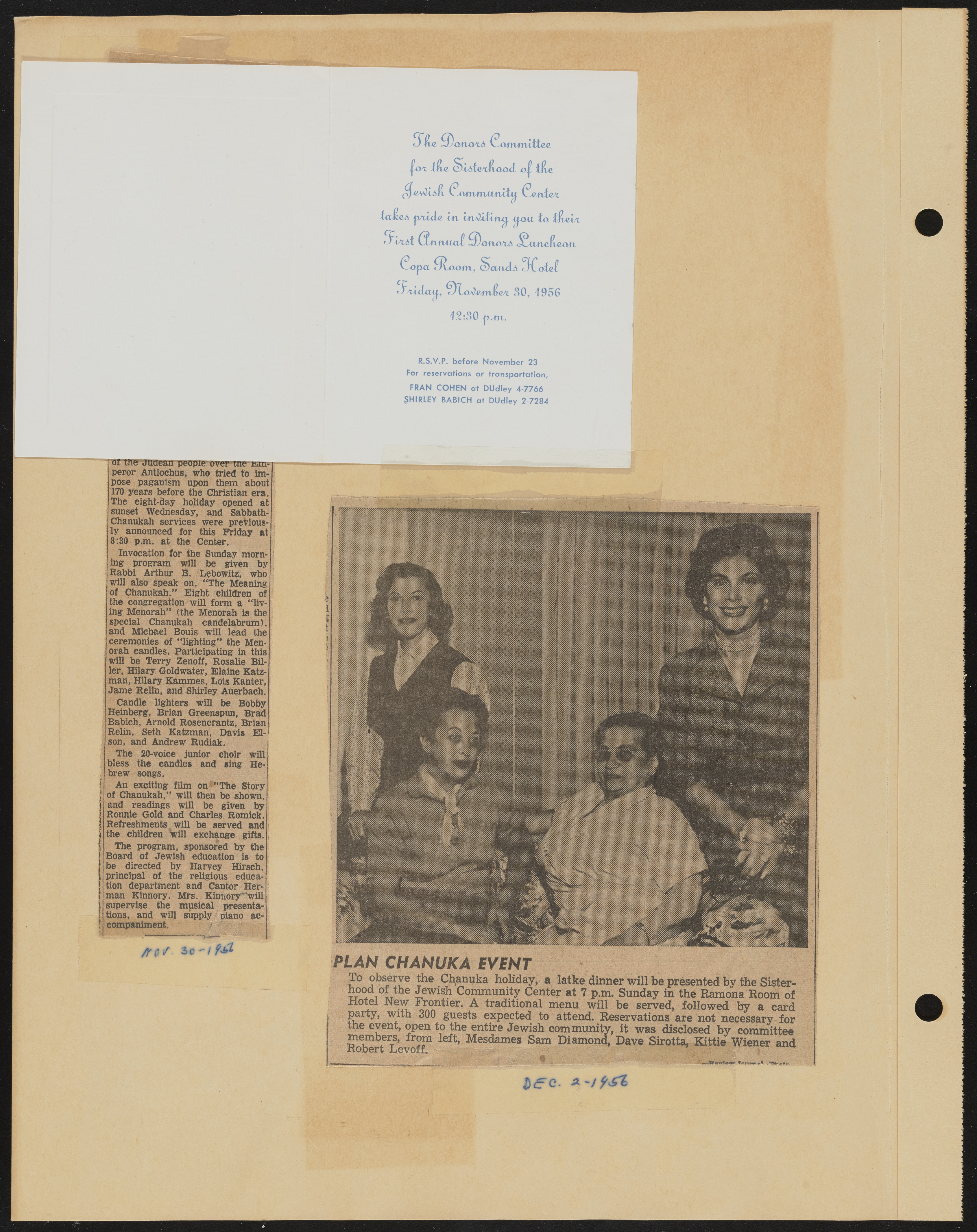 Temple Beth Sholom Sisterhood scrapbook, image 95