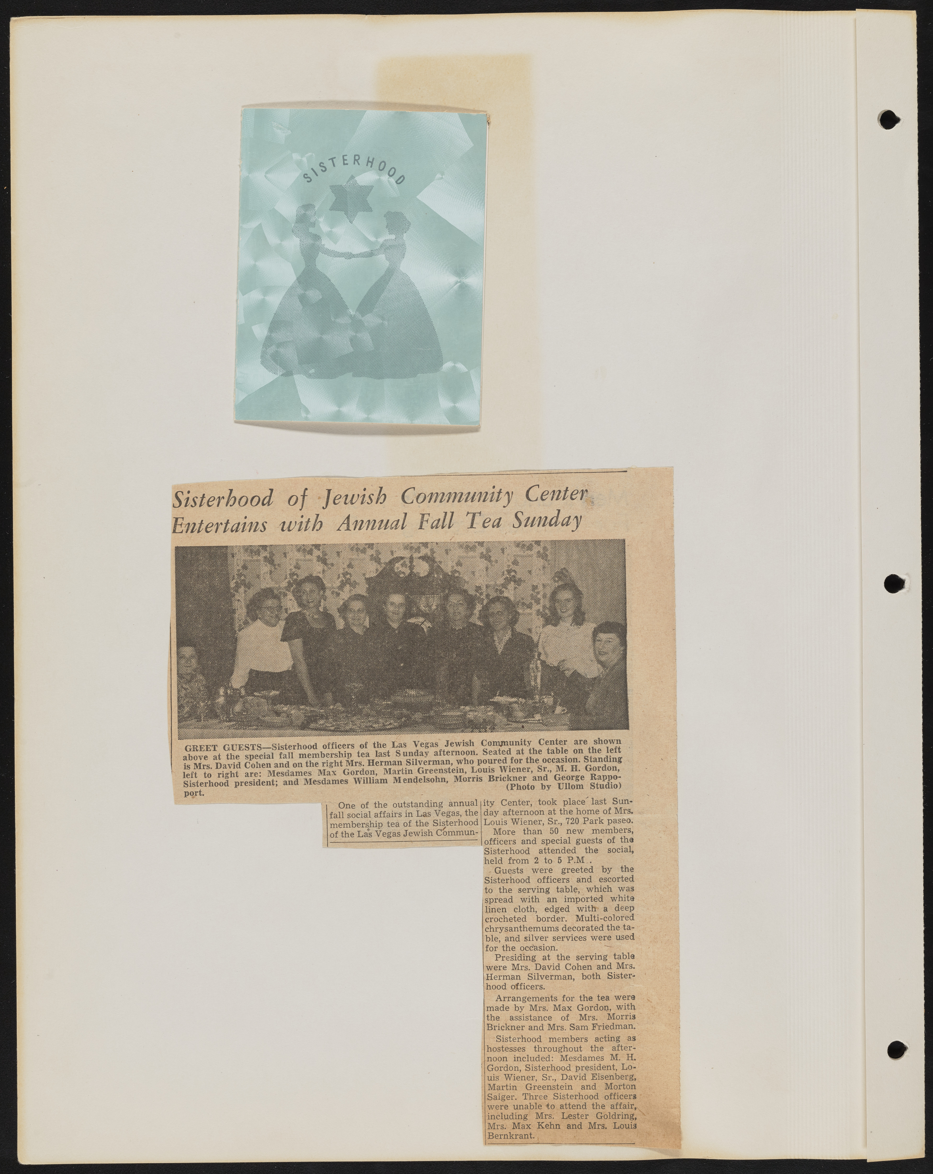 Temple Beth Sholom Sisterhood scrapbook, image 14