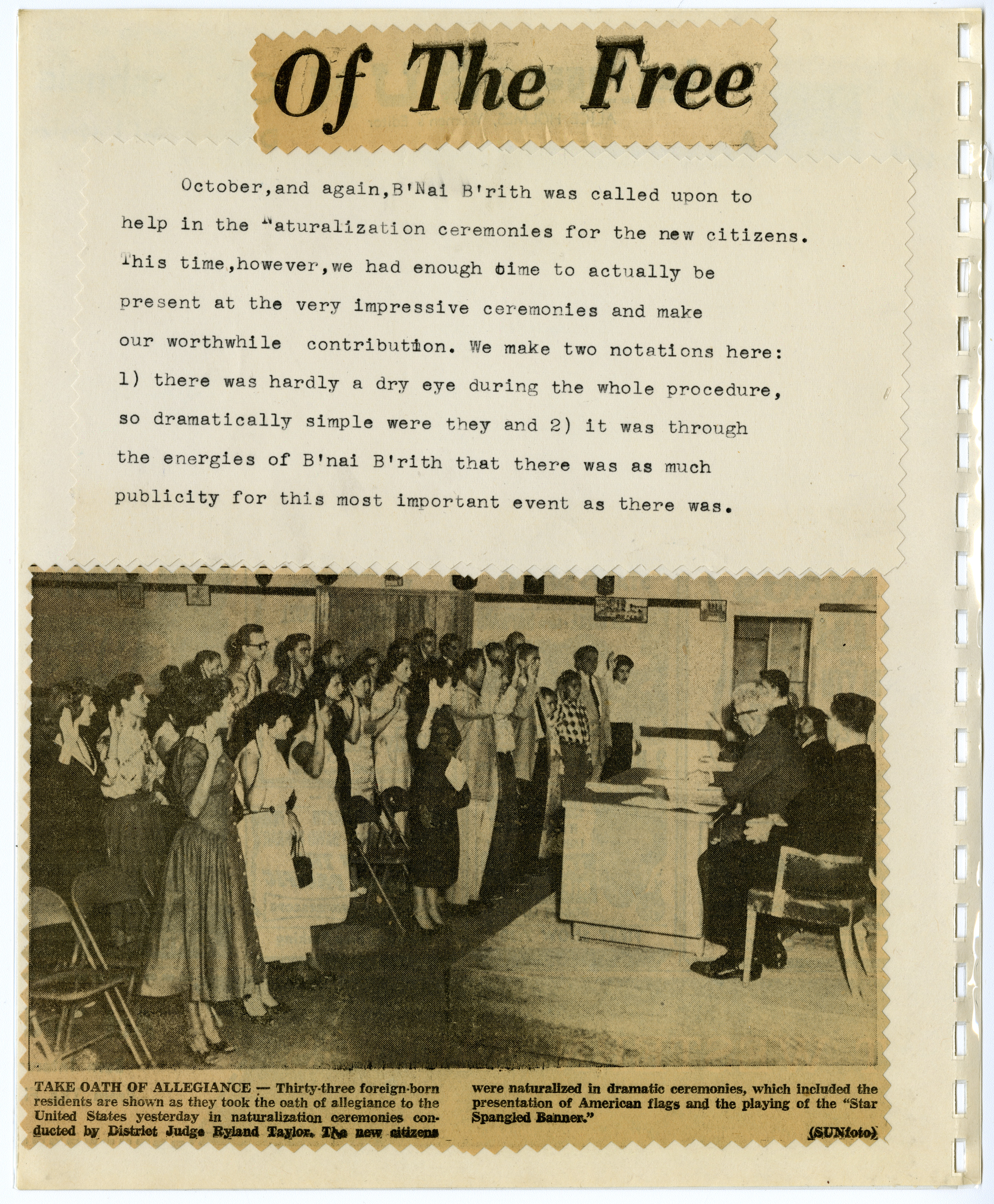 Album for the Americanism and Civic Affairs Committee of the Las Vegas B'nai B'rith Women, page 16