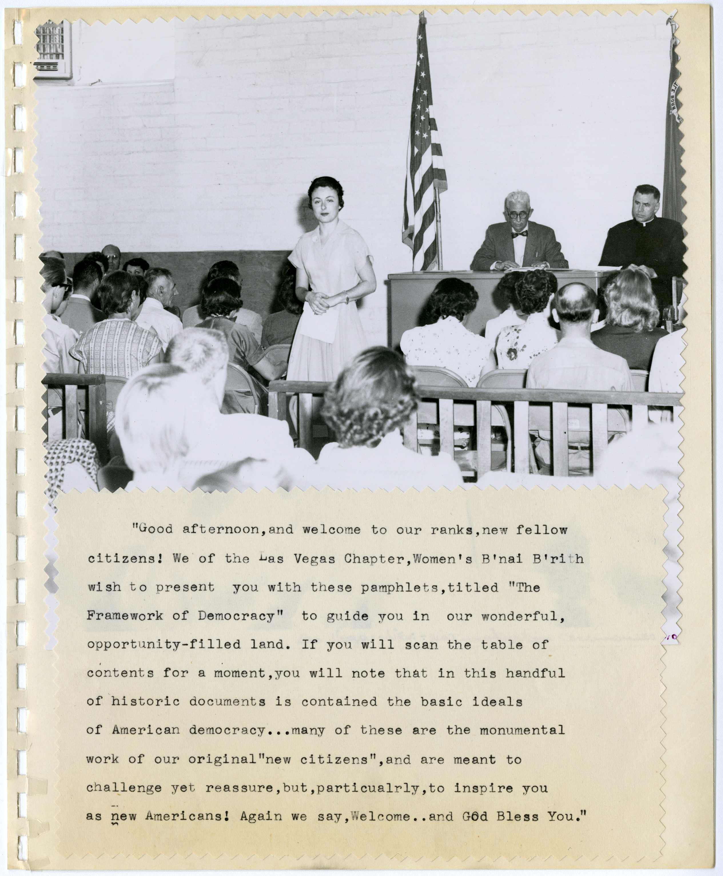 Album for the Americanism and Civic Affairs Committee of the Las Vegas B'nai B'rith Women, page 19