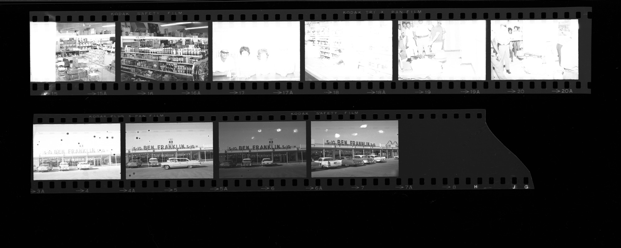 Wright negatives including a church, Golden Western shopping center, portraits, and Merit Drug baseball team, 1964, page 4