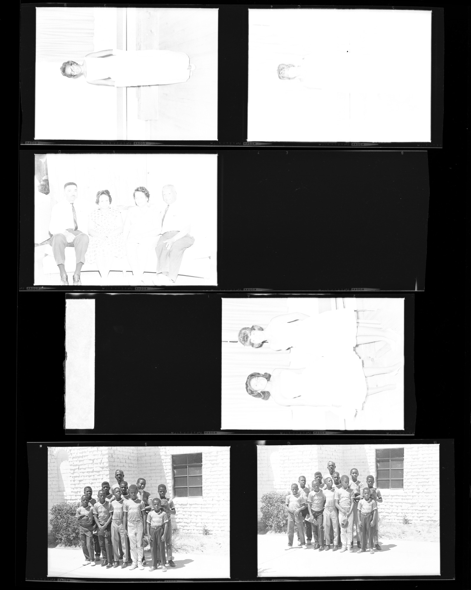 Negatives by Clinton Wright including NAACP Youth and Merit Drugs baseball team, 1964, page 2