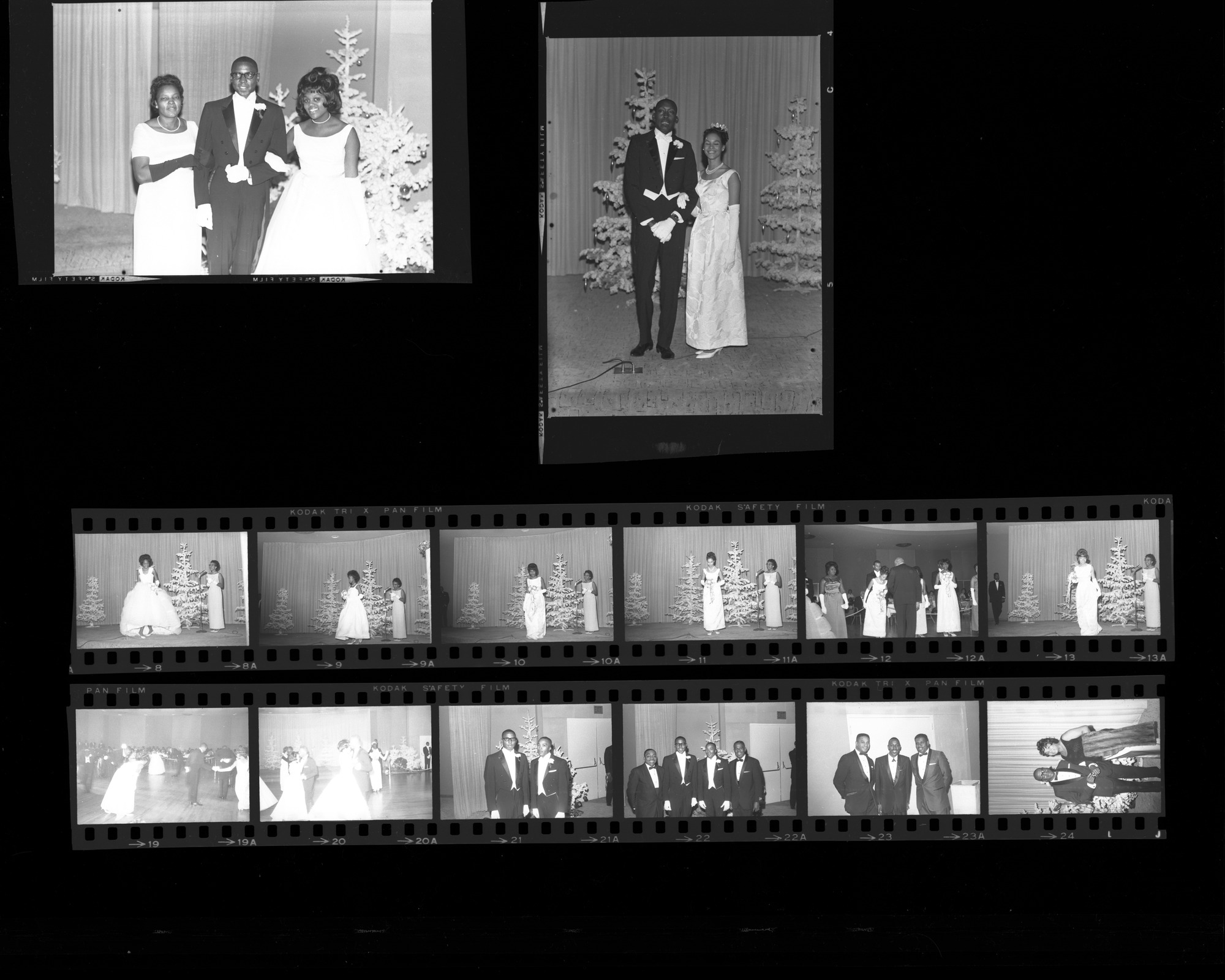 Set of negatives by Clinton Wright of Debutante Ball, 1964