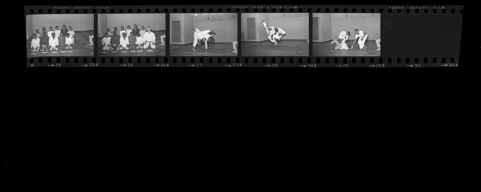 Set of negatives by Clinton Wright including Mrs. Daisy Buffington, Mrs. Burner's grandchild, Mrs. Simmons, A.M. & N. Alumni club, Checkmates at KC, Judo class at Jefferson, 1965, page 2