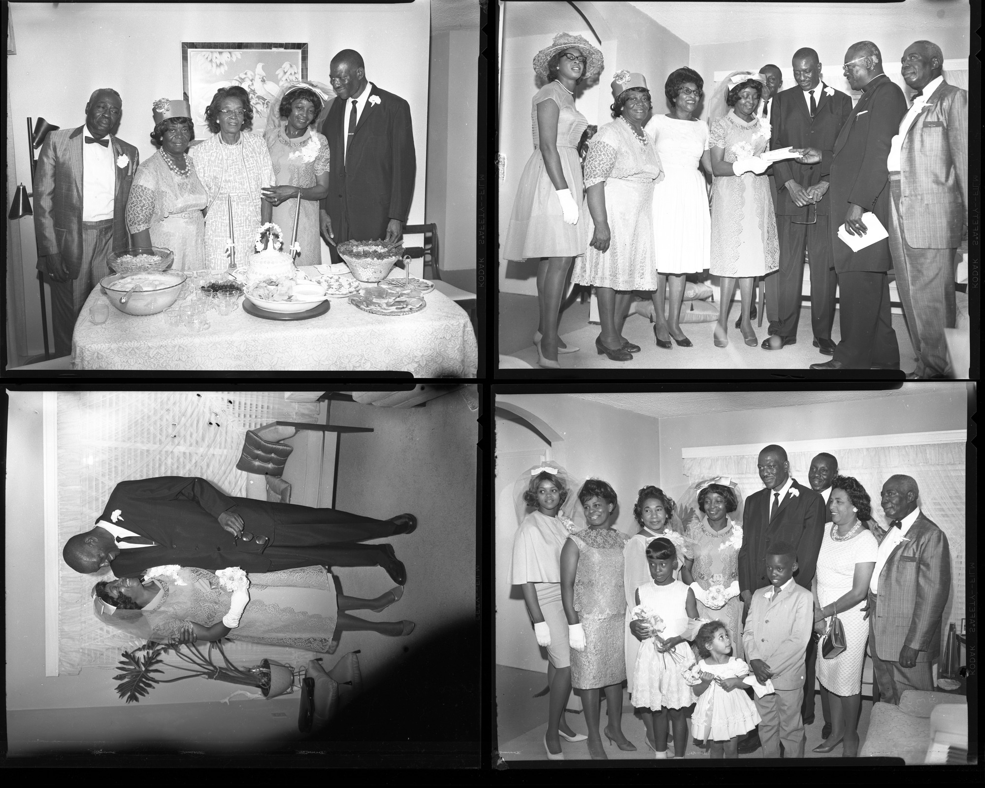 Set of negatives by Clinton Wright of Mrs. Johnetta Johnson's wedding, 1965, page 3