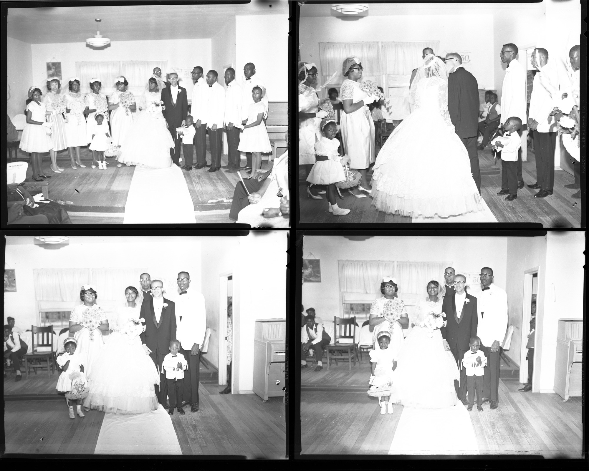 Set of negatives by Clinton Wright of Calton's wedding, August 15, 1965, page 1