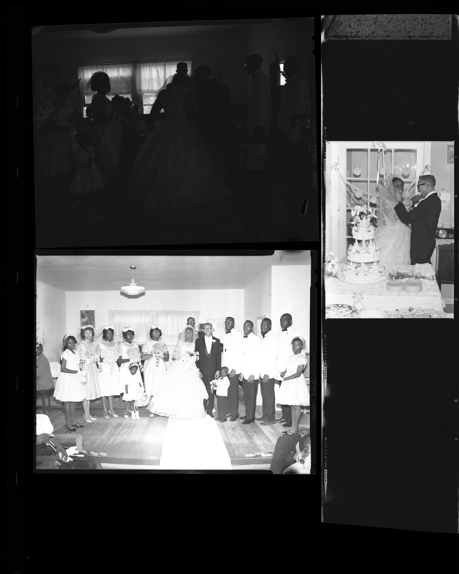 Set of negatives by Clinton Wright of Calton's wedding, August 15, 1965, page 2