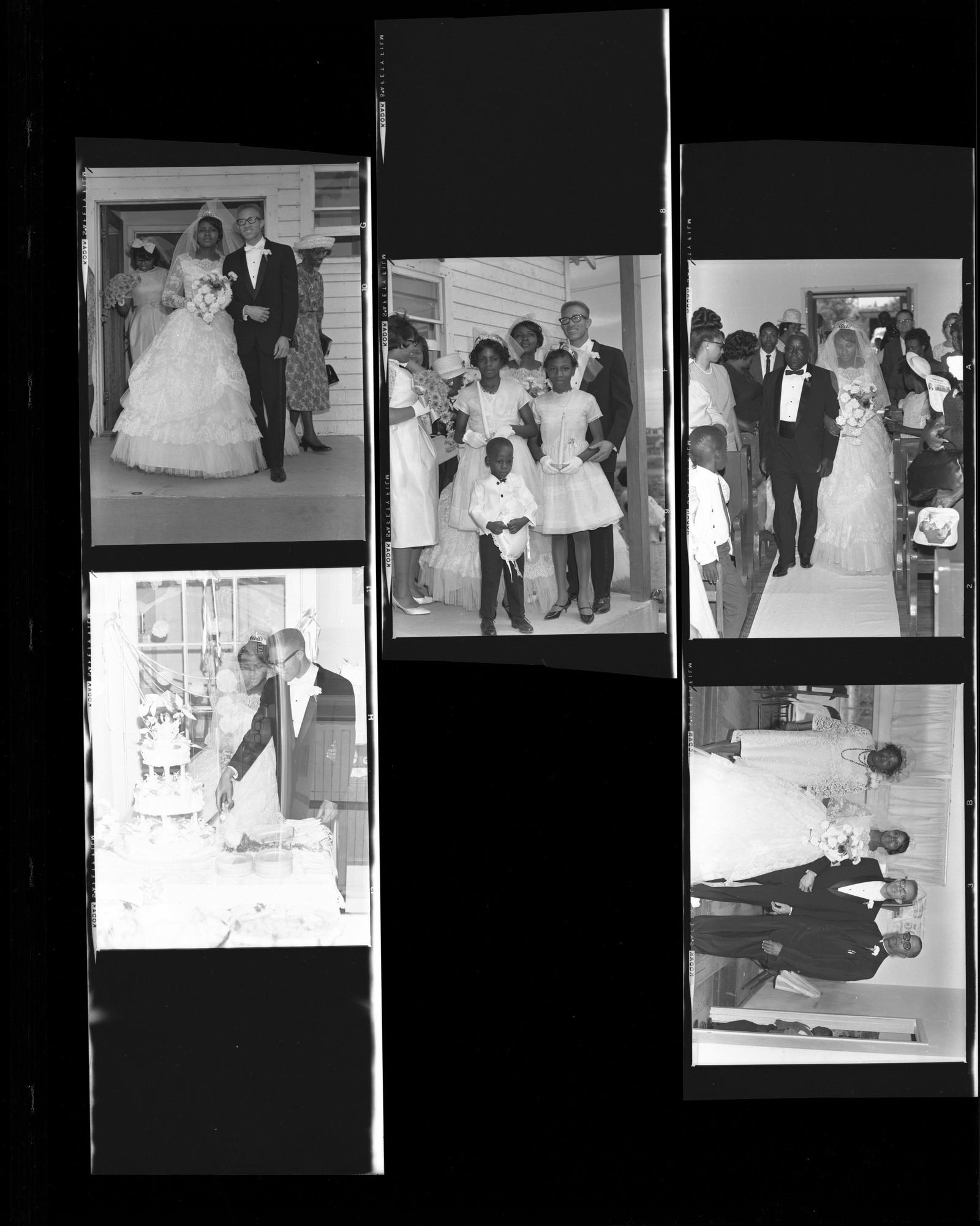 Set of negatives by Clinton Wright of Calton's wedding, August 15, 1965, page 3