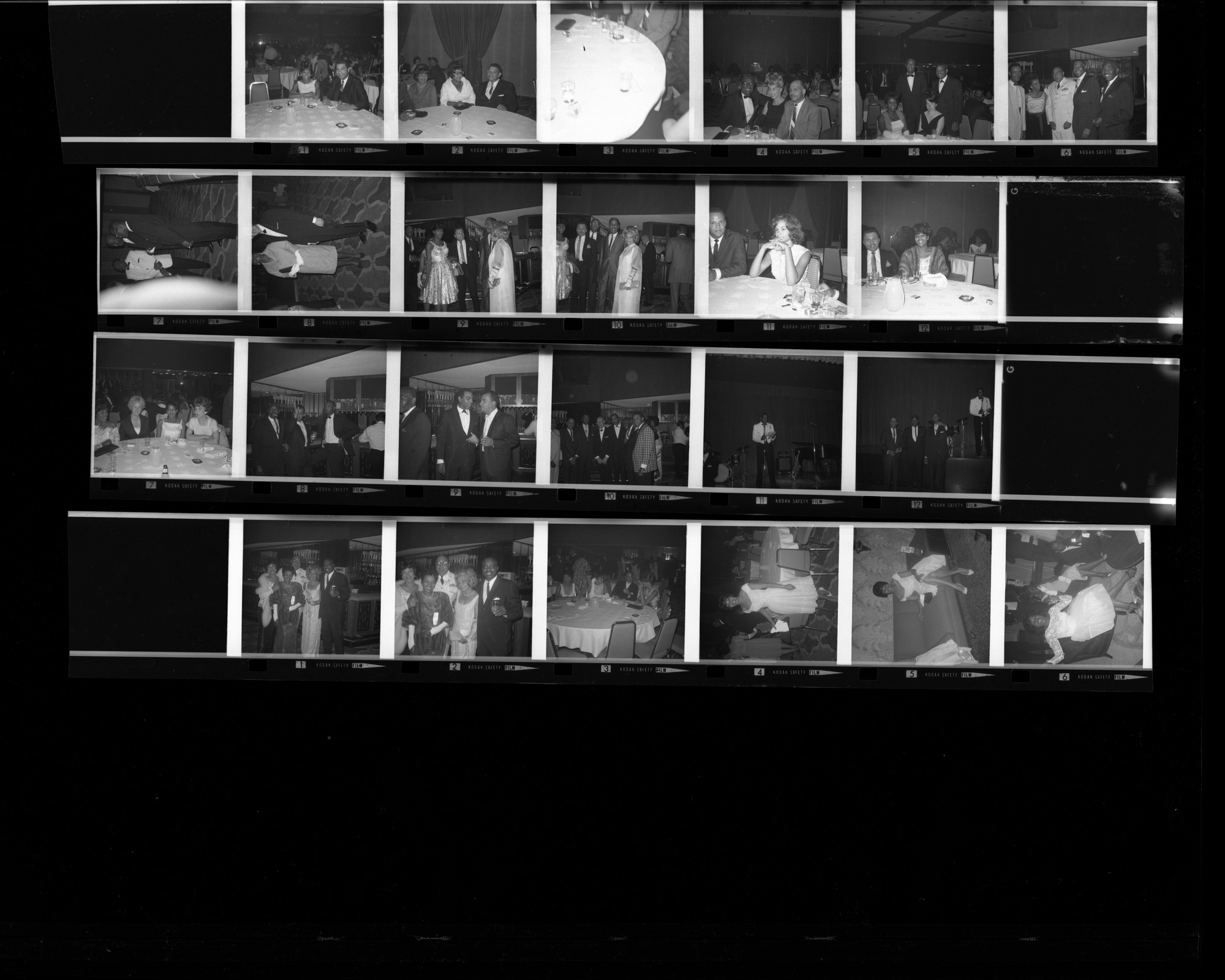 Set of negatives by Clinton Wright of a formal event at the Dunes, 1966, page 2
