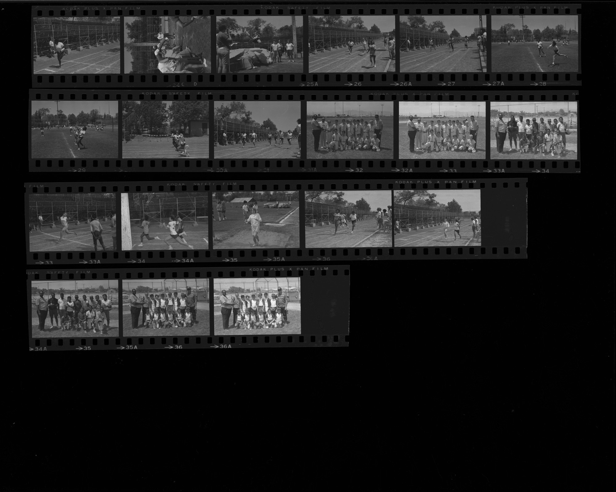 Set of negatives by Clinton Wright including track meet at Las Vegas High School (May 1966), and Doolittle baseball tournament, 1966, page 2