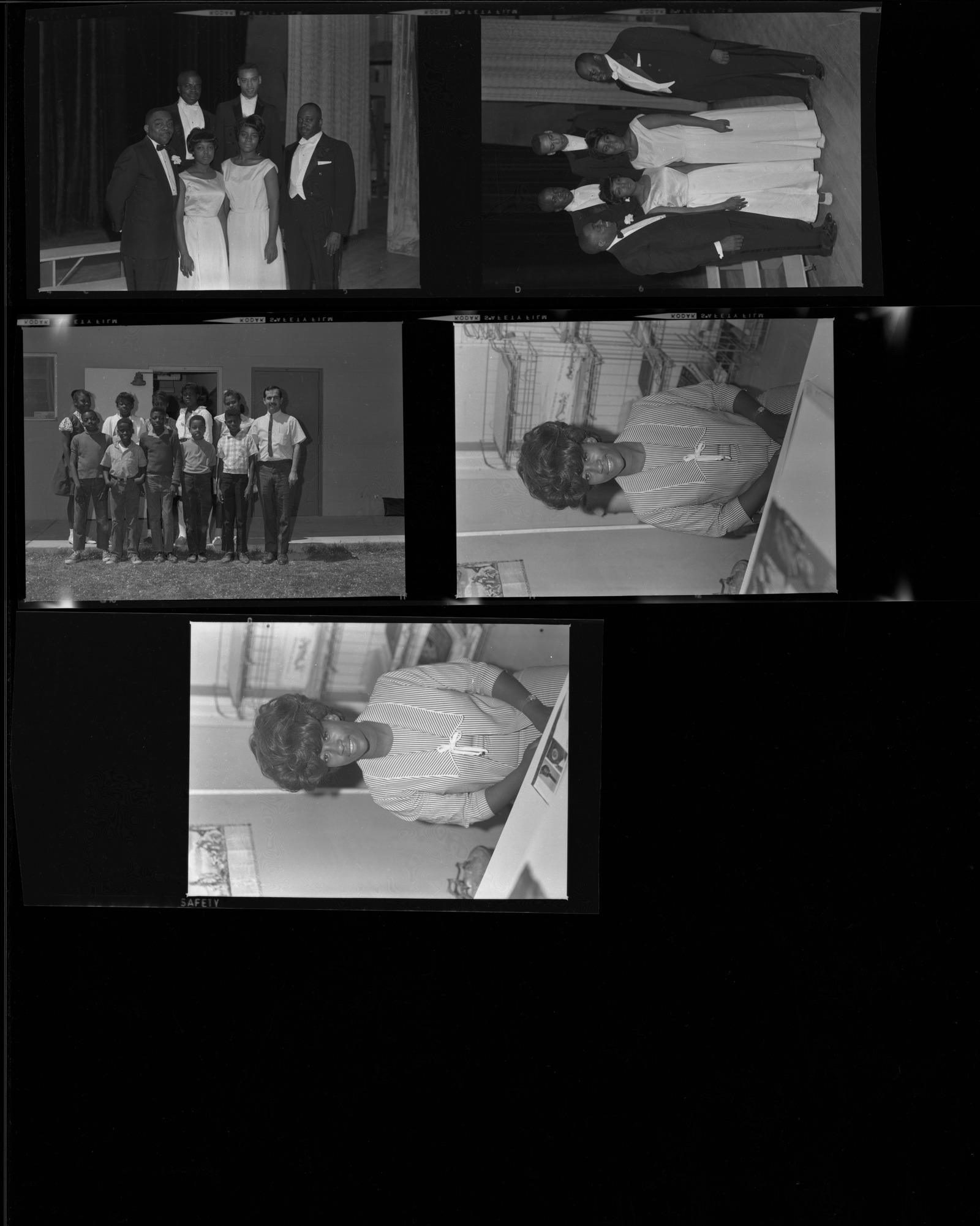 Set of negatives by Clinton Wright including A.M. & N. college choir visit and concert, and Kit Carson field trip, 1966, page 2