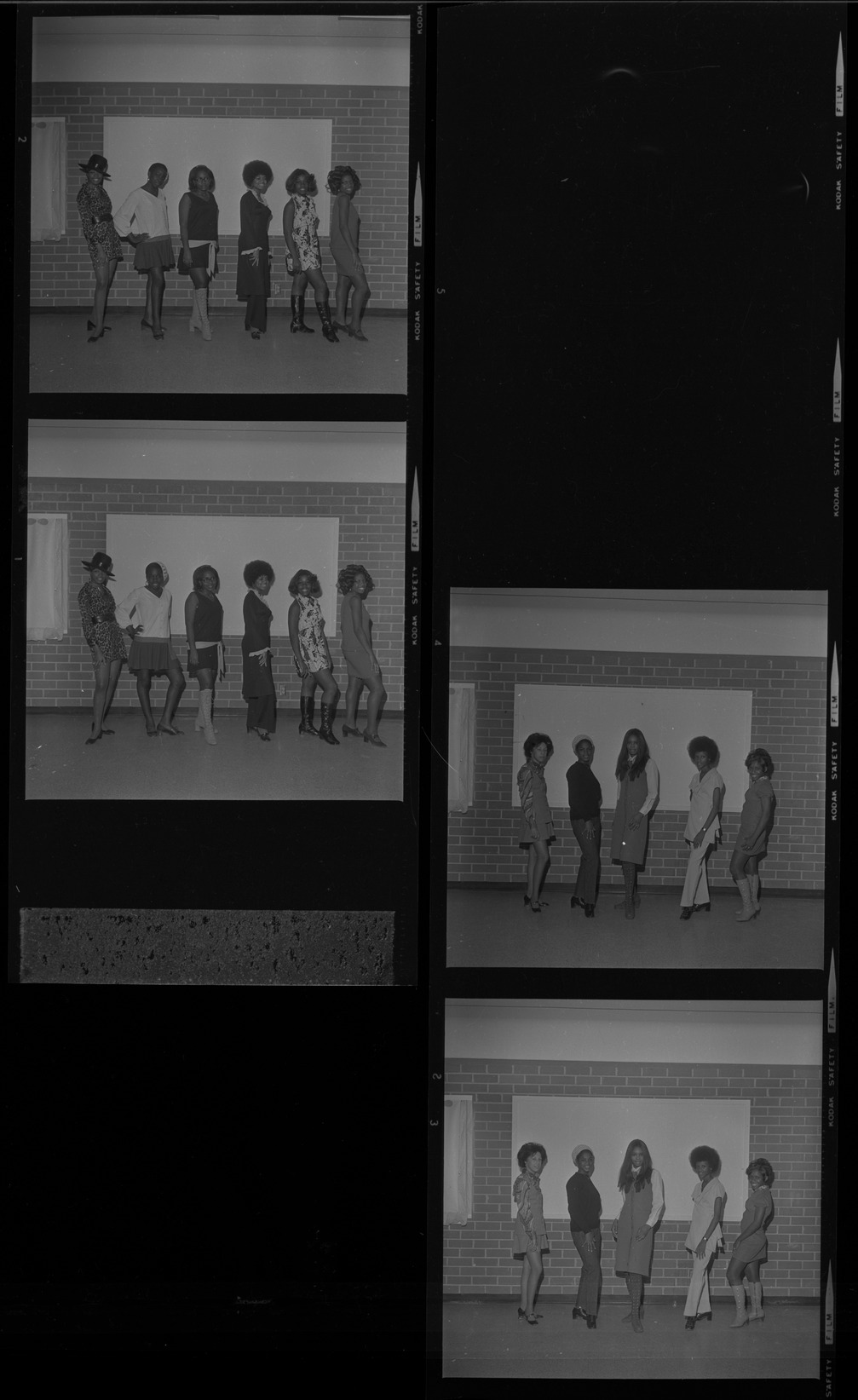 Set of negatives by Clinton Wright including Black Extravaganza models, Ray Blanks, and Car 27, 1971, page 2