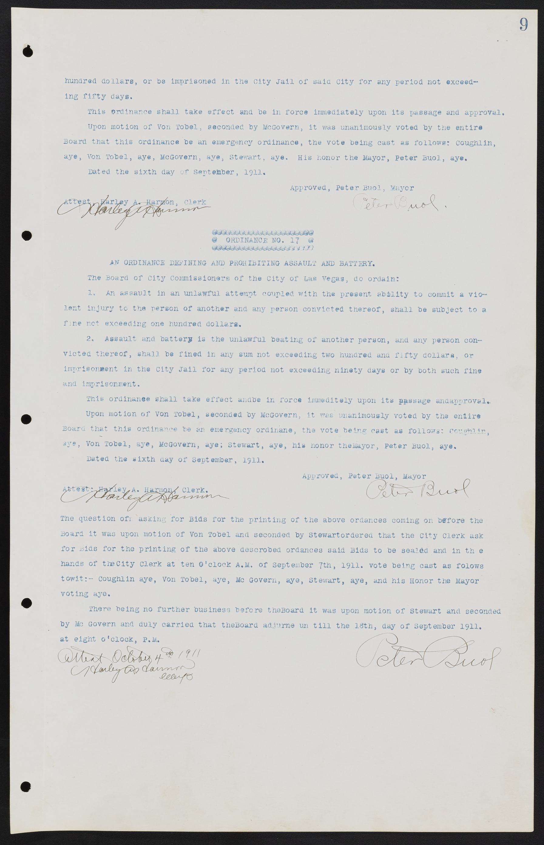 Las Vegas City Commission Minutes, June 22, 1911 to February 7, 1922, lvc000001-23
