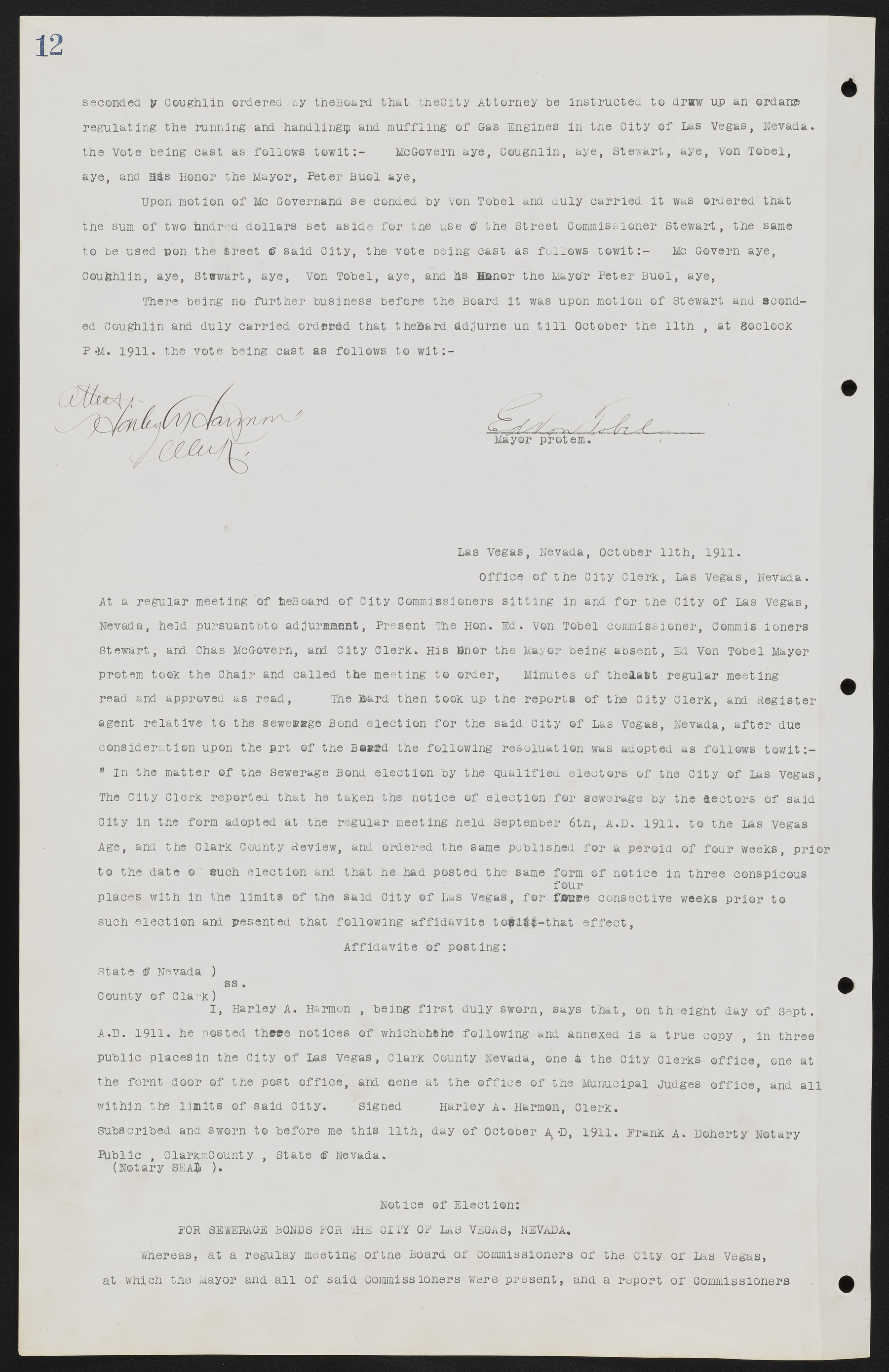 Las Vegas City Commission Minutes, June 22, 1911 to February 7, 1922, lvc000001-26