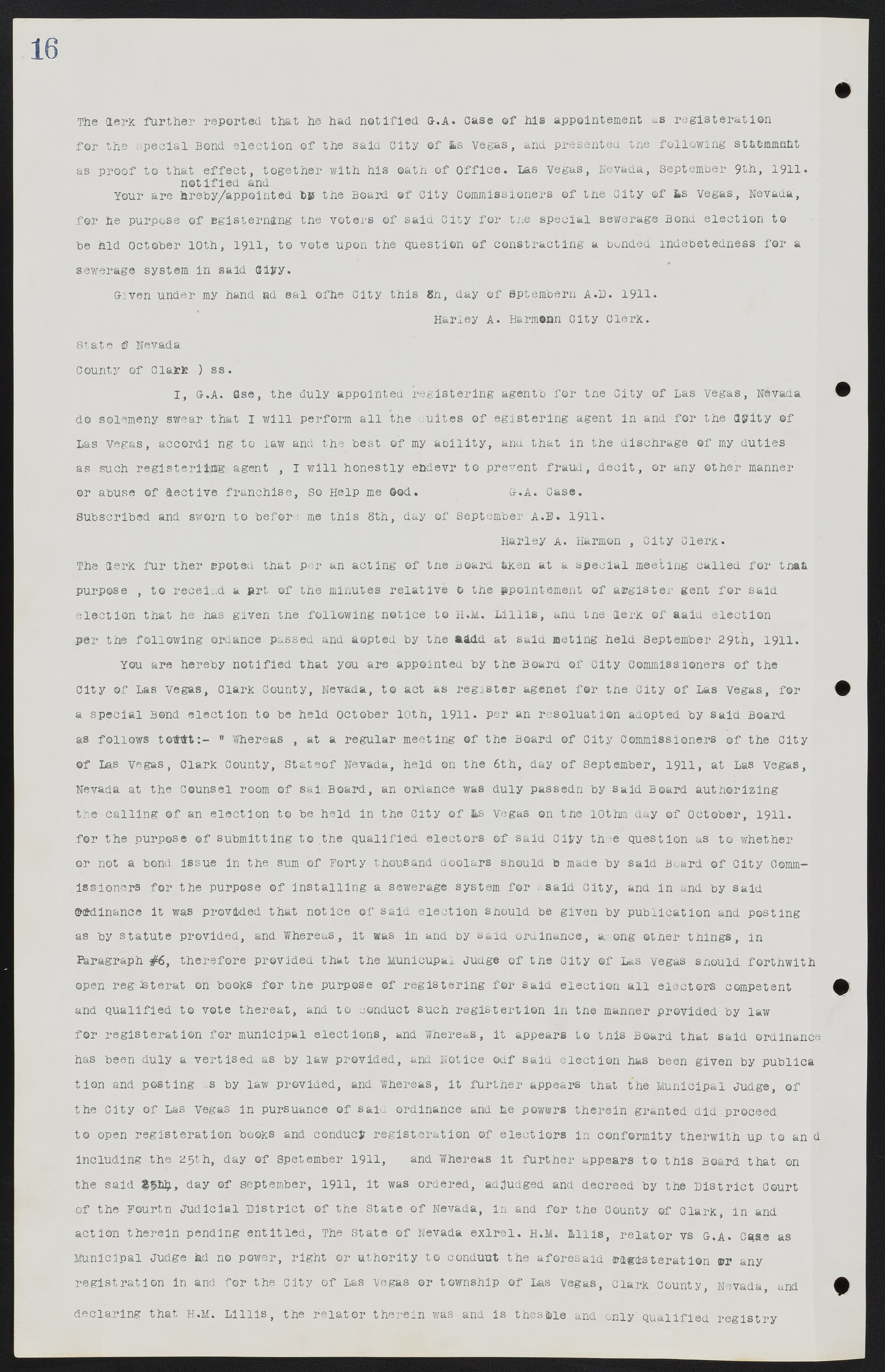 Las Vegas City Commission Minutes, June 22, 1911 to February 7, 1922, lvc000001-30