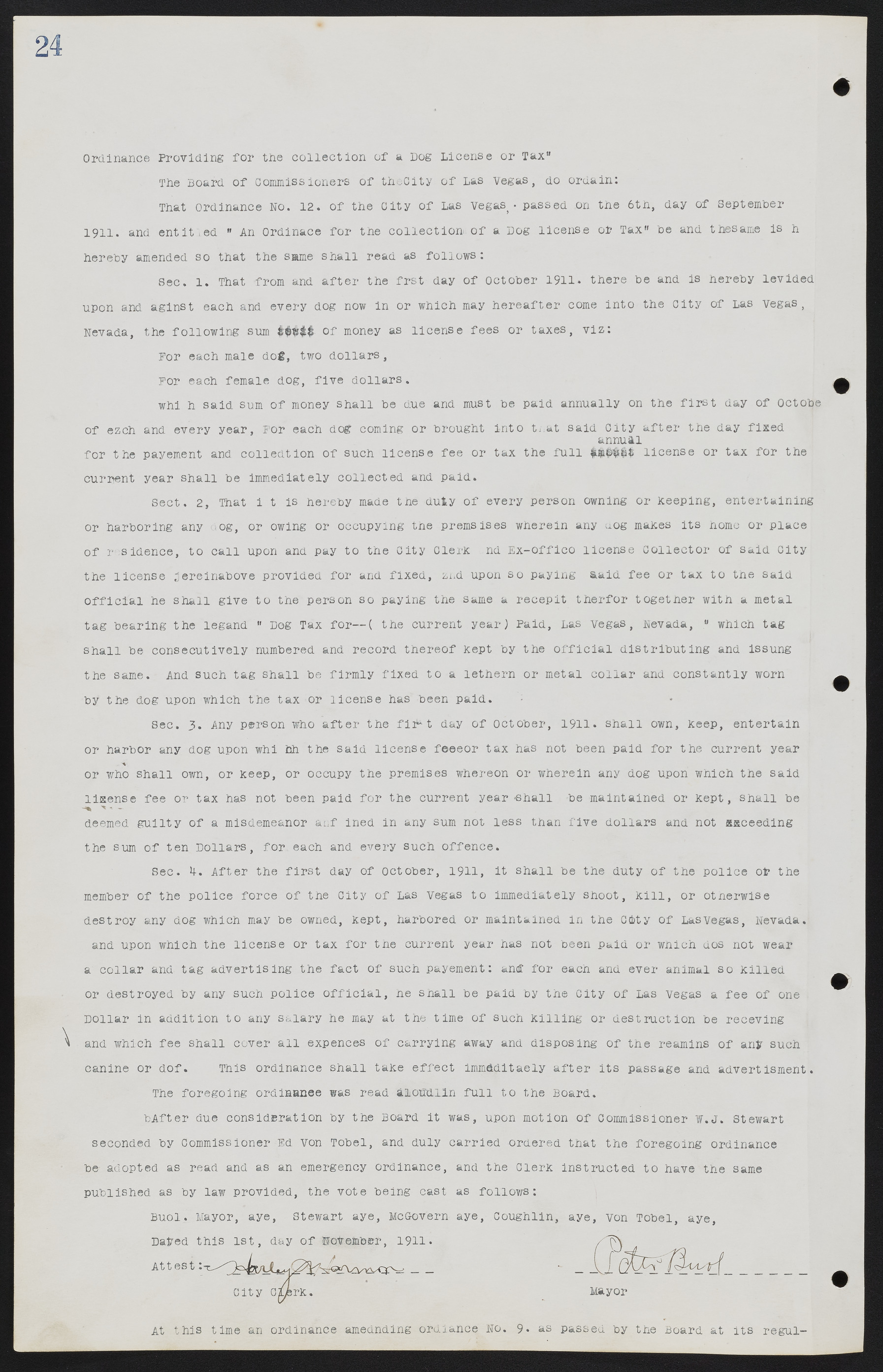 Las Vegas City Commission Minutes, June 22, 1911 to February 7, 1922, lvc000001-38