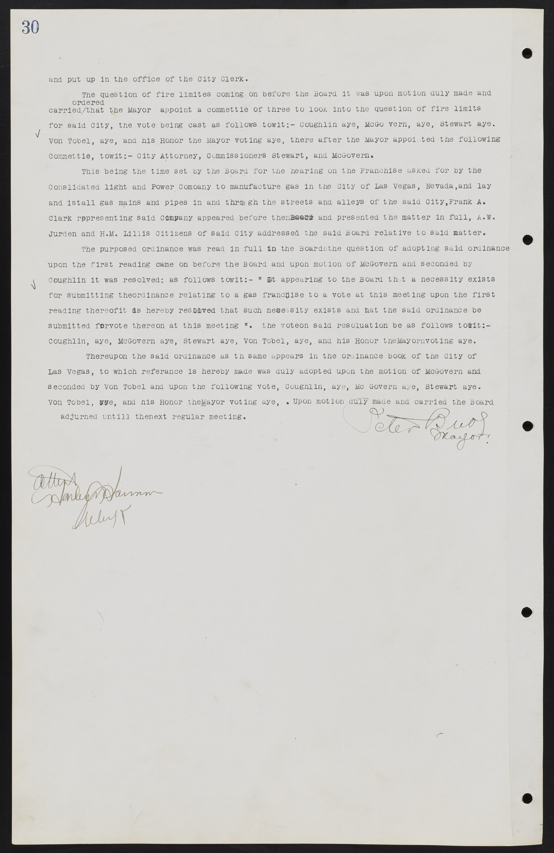 Las Vegas City Commission Minutes, June 22, 1911 to February 7, 1922, lvc000001-44