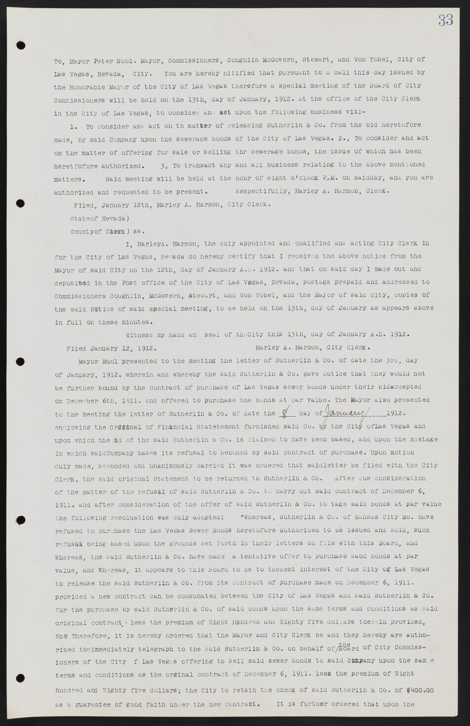 Las Vegas City Commission Minutes, June 22, 1911 to February 7, 1922, lvc000001-47