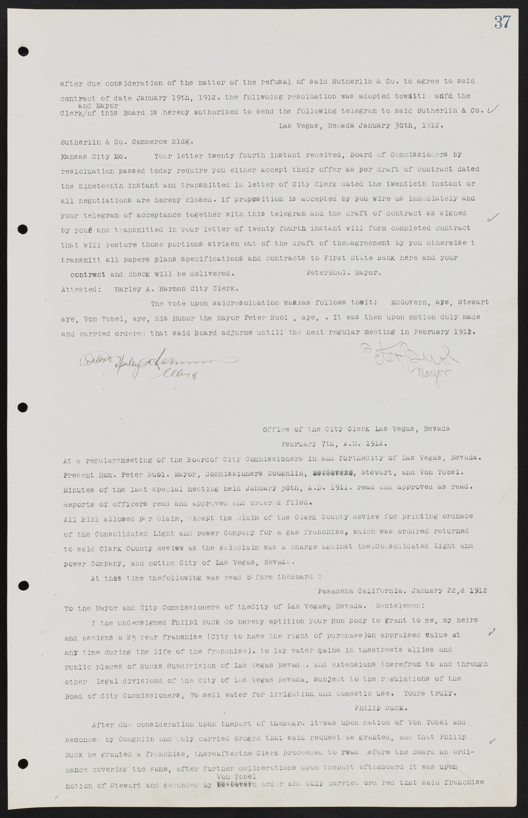 Las Vegas City Commission Minutes, June 22, 1911 to February 7, 1922, lvc000001-51