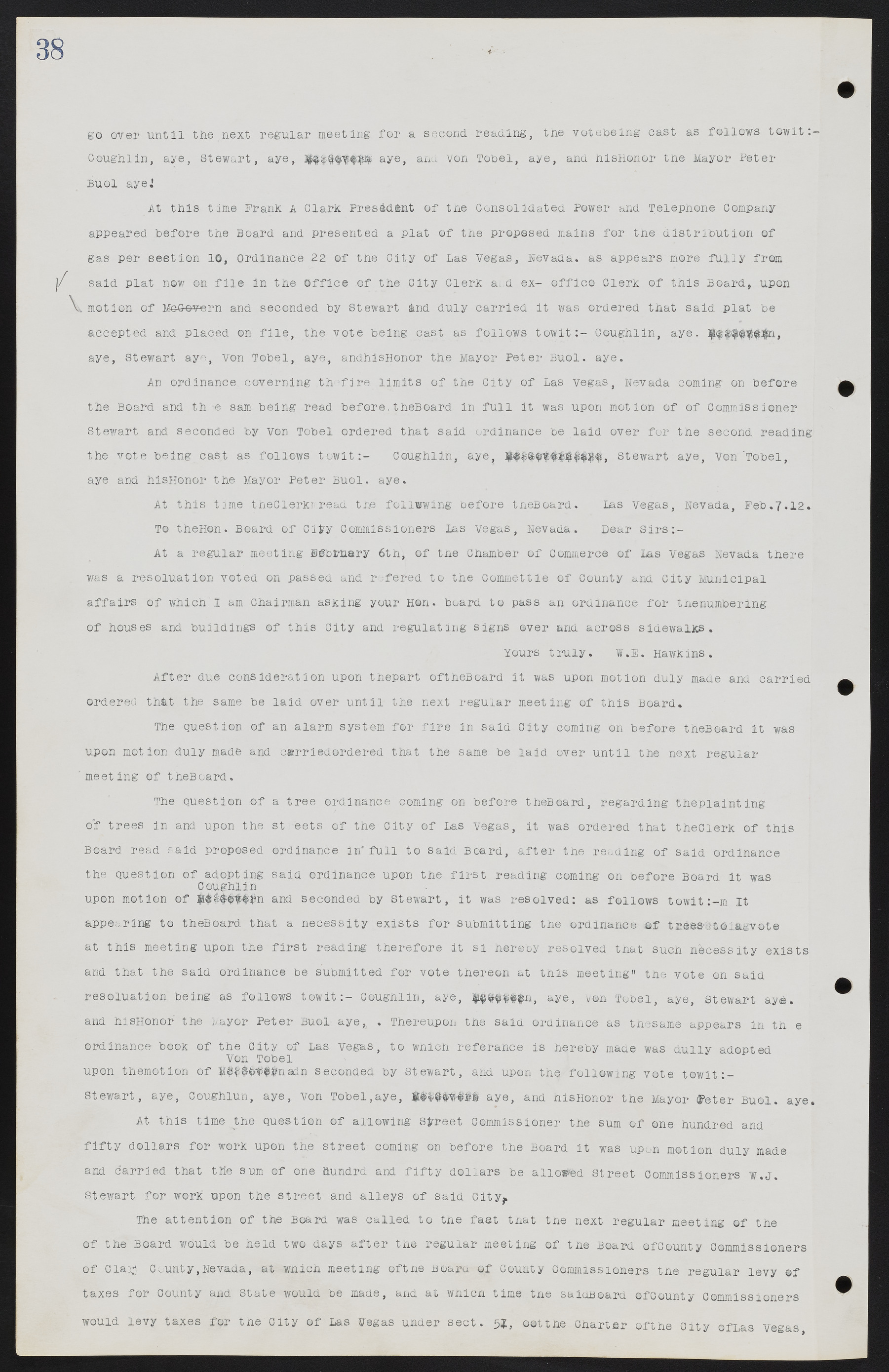 Las Vegas City Commission Minutes, June 22, 1911 to February 7, 1922, lvc000001-52