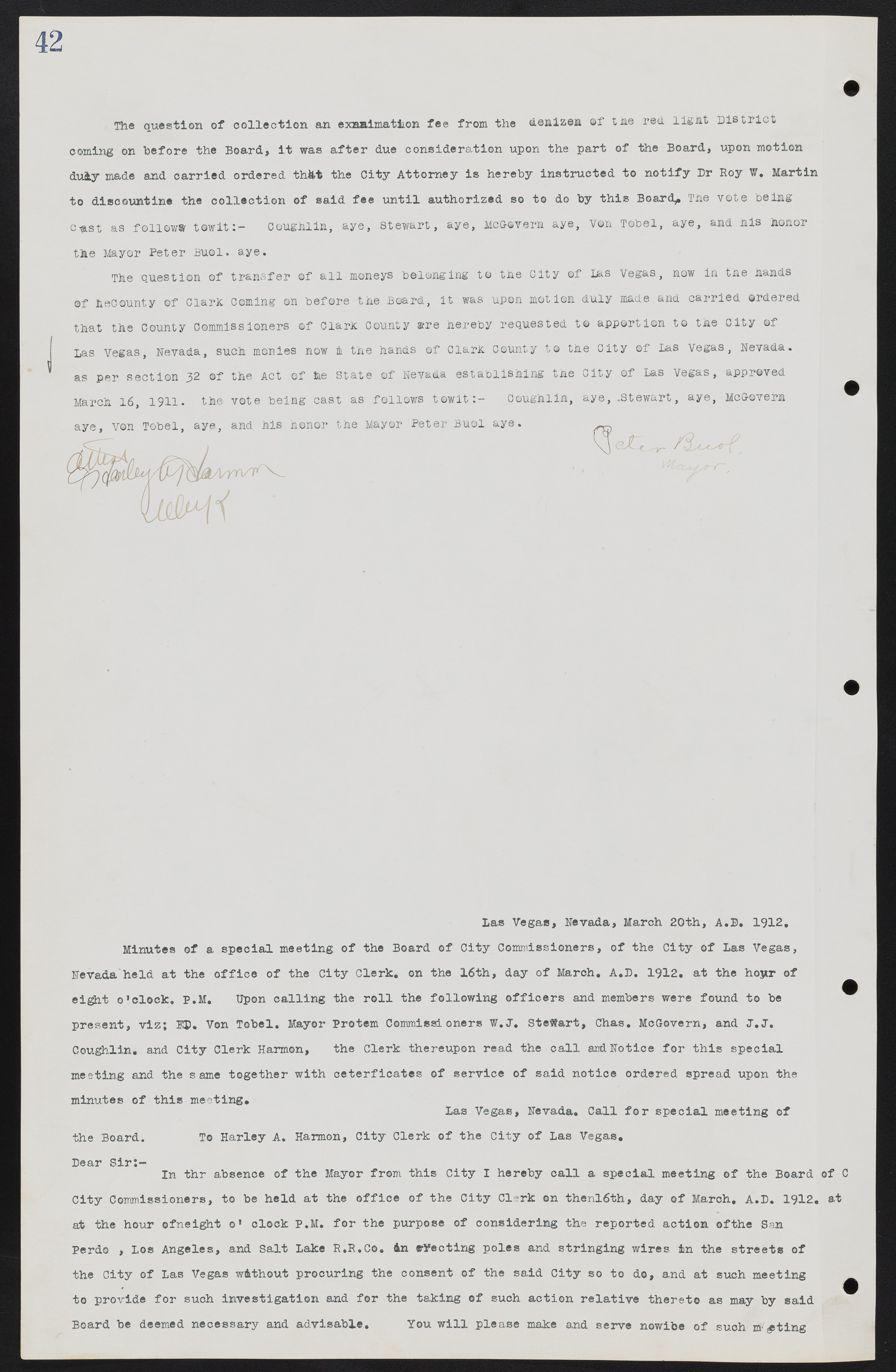 Las Vegas City Commission Minutes, June 22, 1911 to February 7, 1922, lvc000001-56