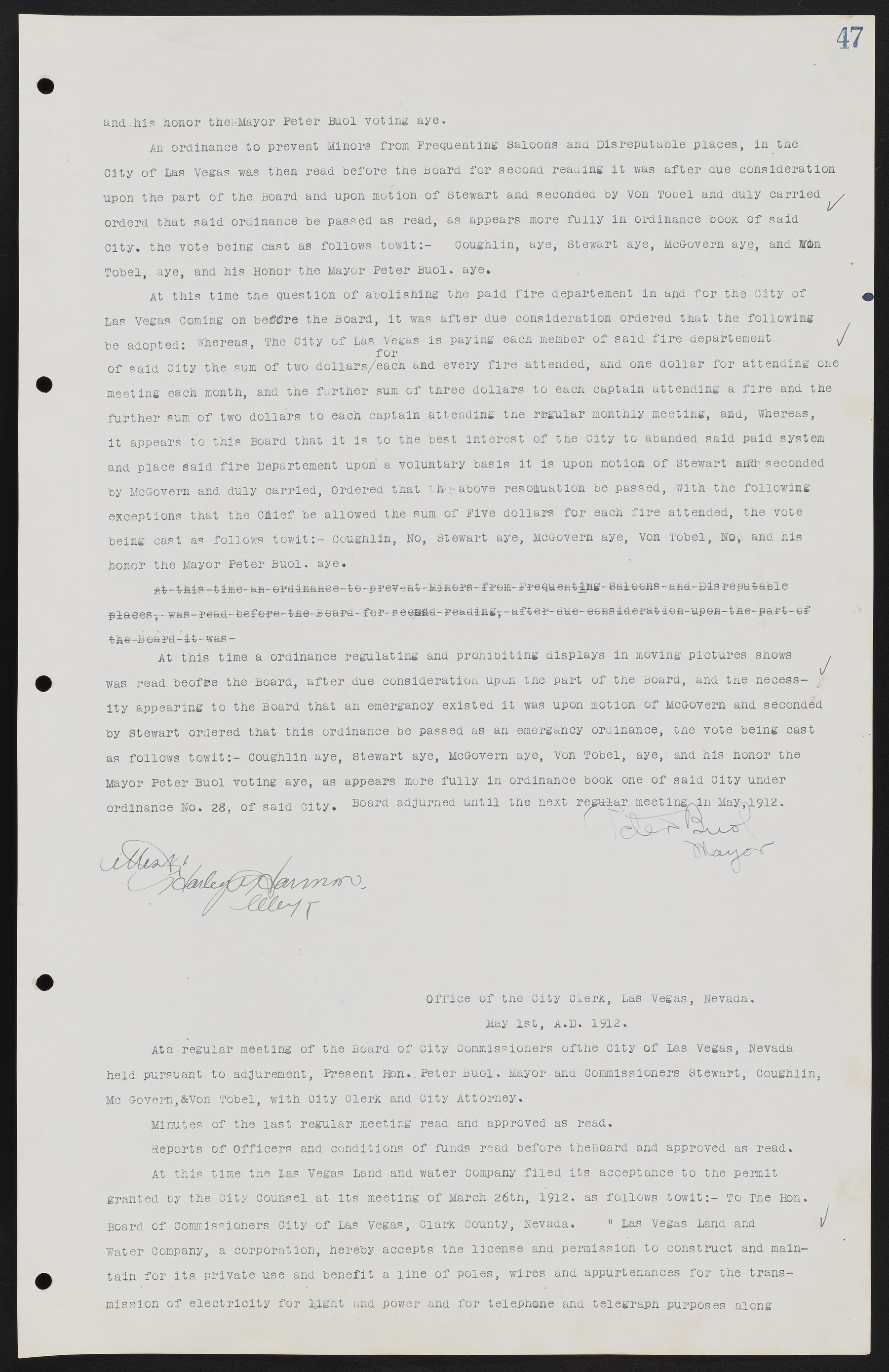 Las Vegas City Commission Minutes, June 22, 1911 to February 7, 1922, lvc000001-61