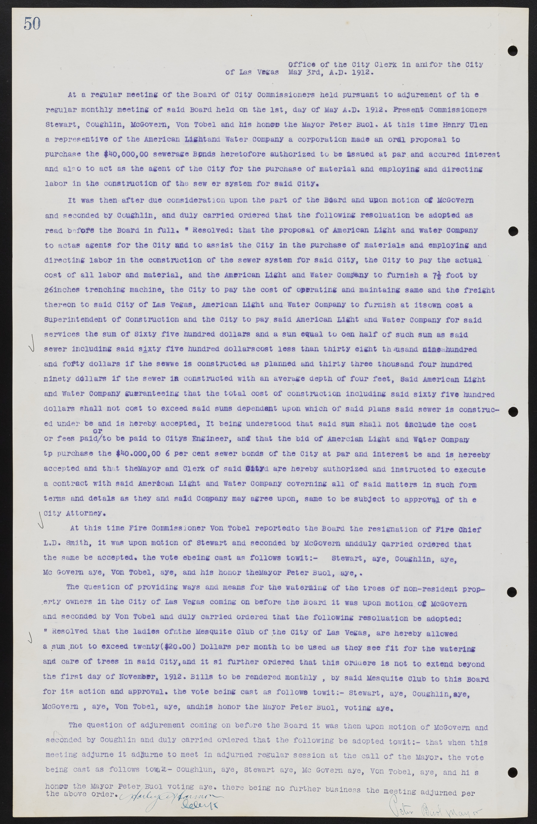 Las Vegas City Commission Minutes, June 22, 1911 to February 7, 1922, lvc000001-64