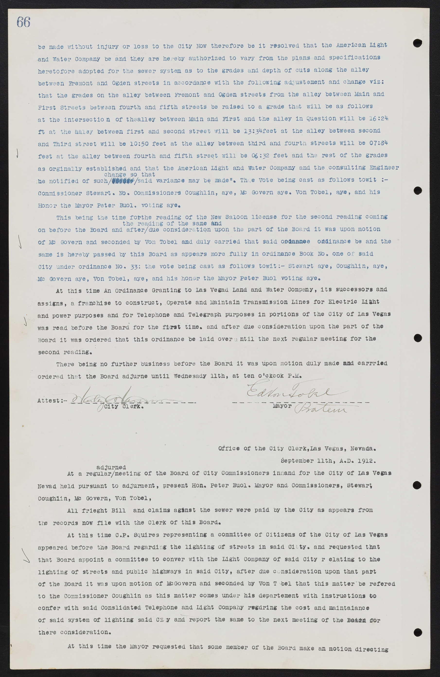 Las Vegas City Commission Minutes, June 22, 1911 to February 7, 1922, lvc000001-80