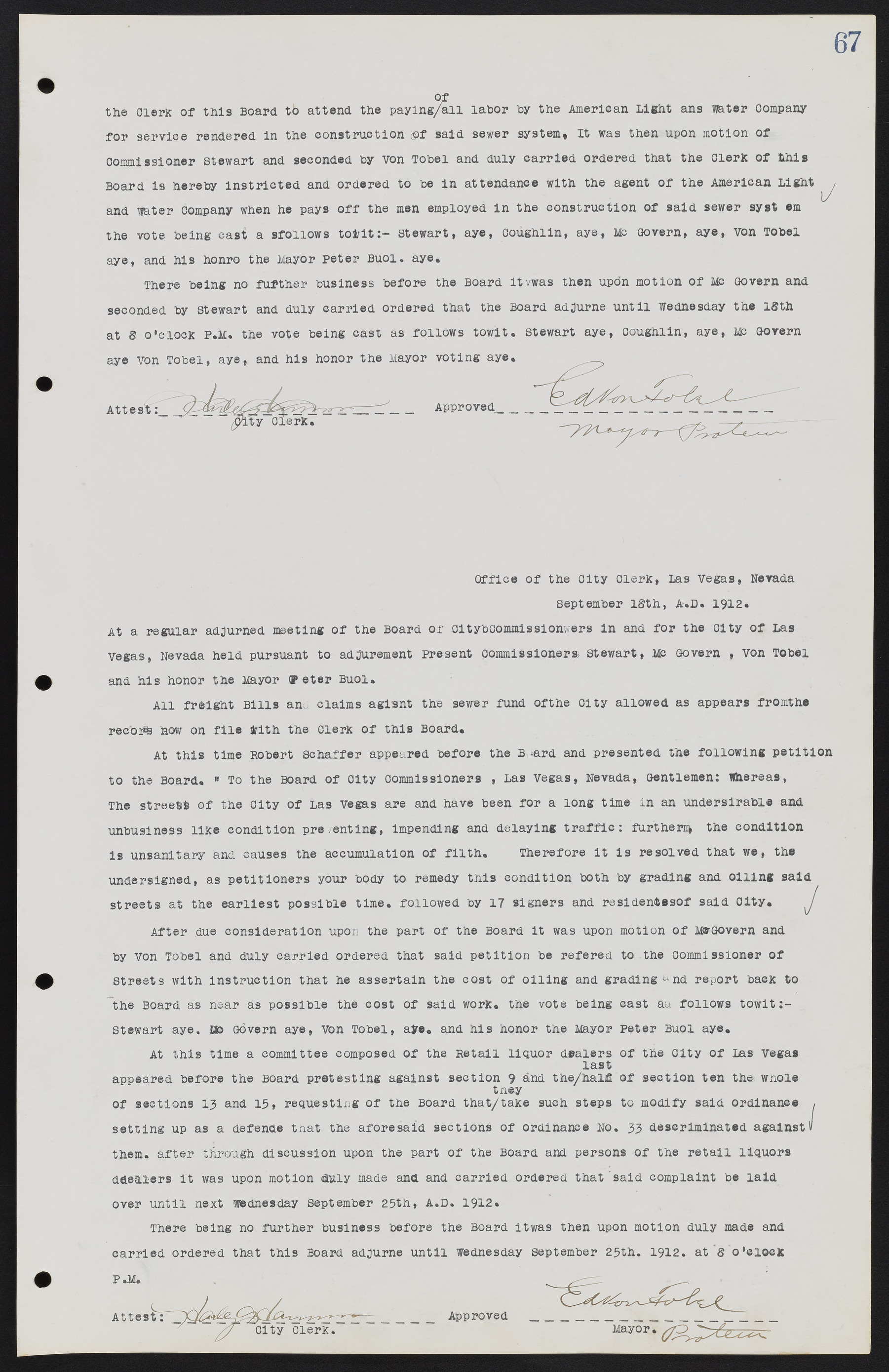 Las Vegas City Commission Minutes, June 22, 1911 to February 7, 1922, lvc000001-81