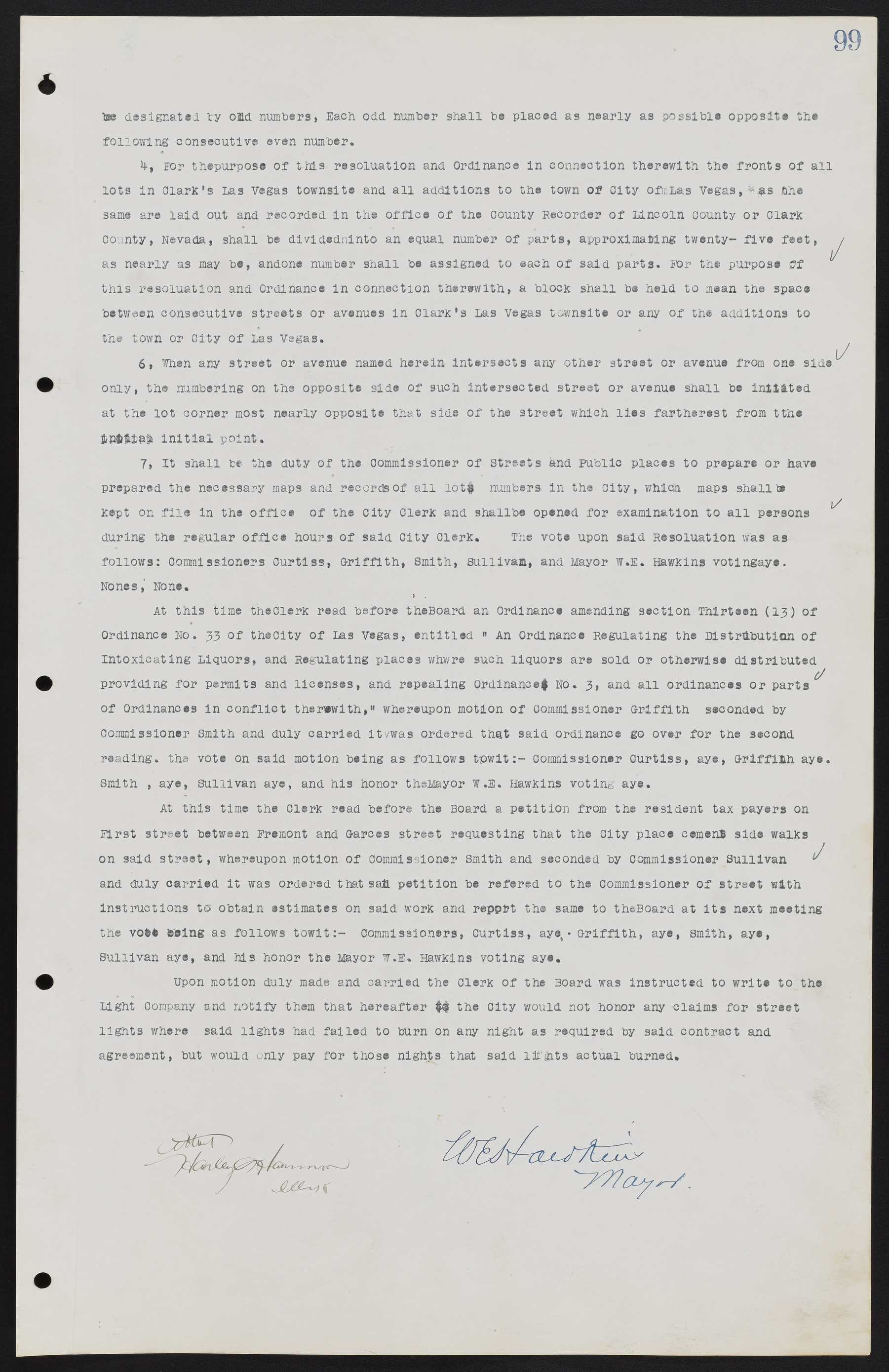 Las Vegas City Commission Minutes, June 22, 1911 to February 7, 1922, lvc000001-113