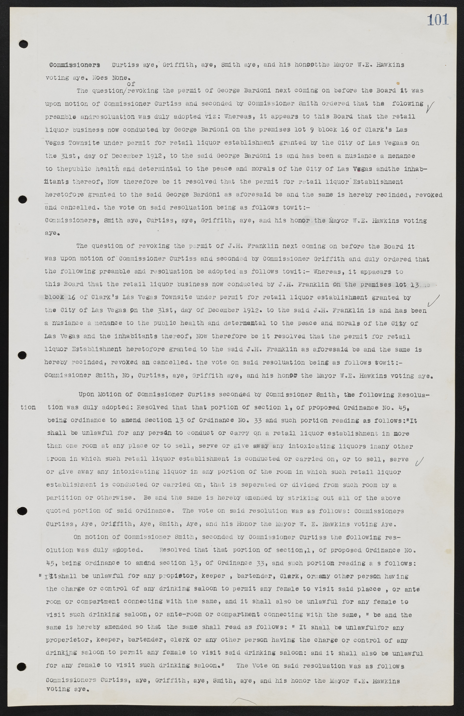 Las Vegas City Commission Minutes, June 22, 1911 to February 7, 1922, lvc000001-115