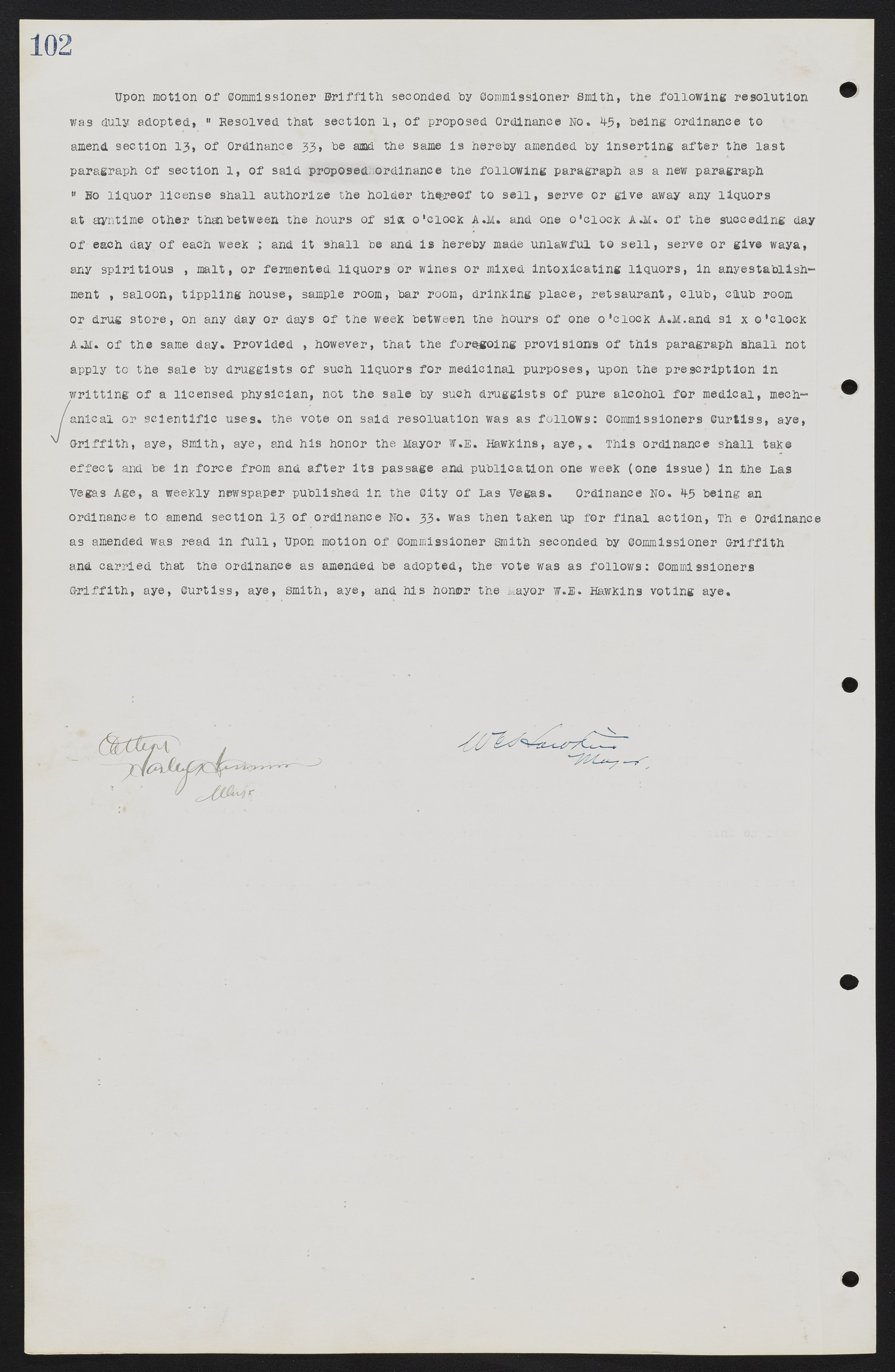 Las Vegas City Commission Minutes, June 22, 1911 to February 7, 1922, lvc000001-116