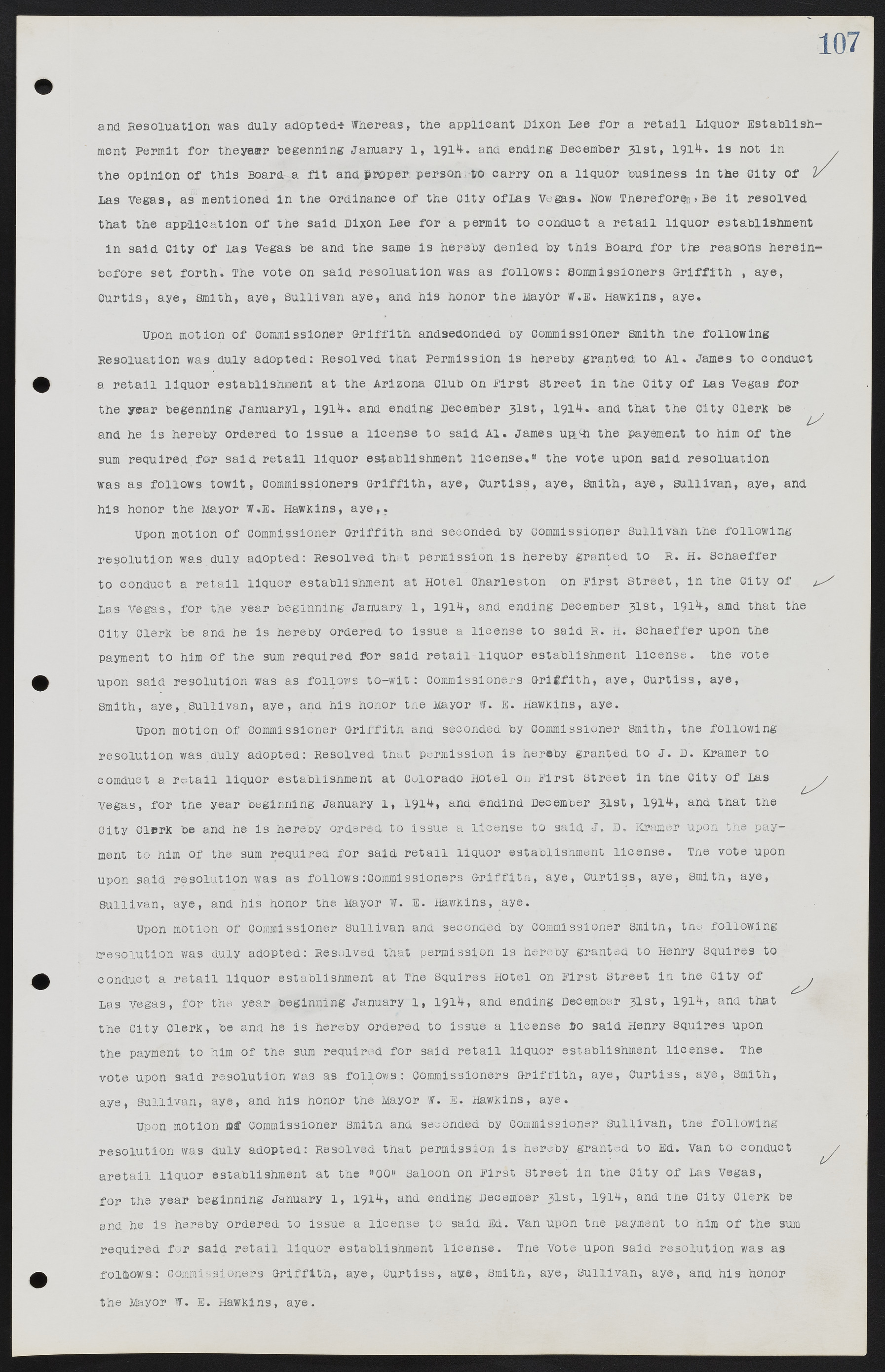 Las Vegas City Commission Minutes, June 22, 1911 to February 7, 1922, lvc000001-121