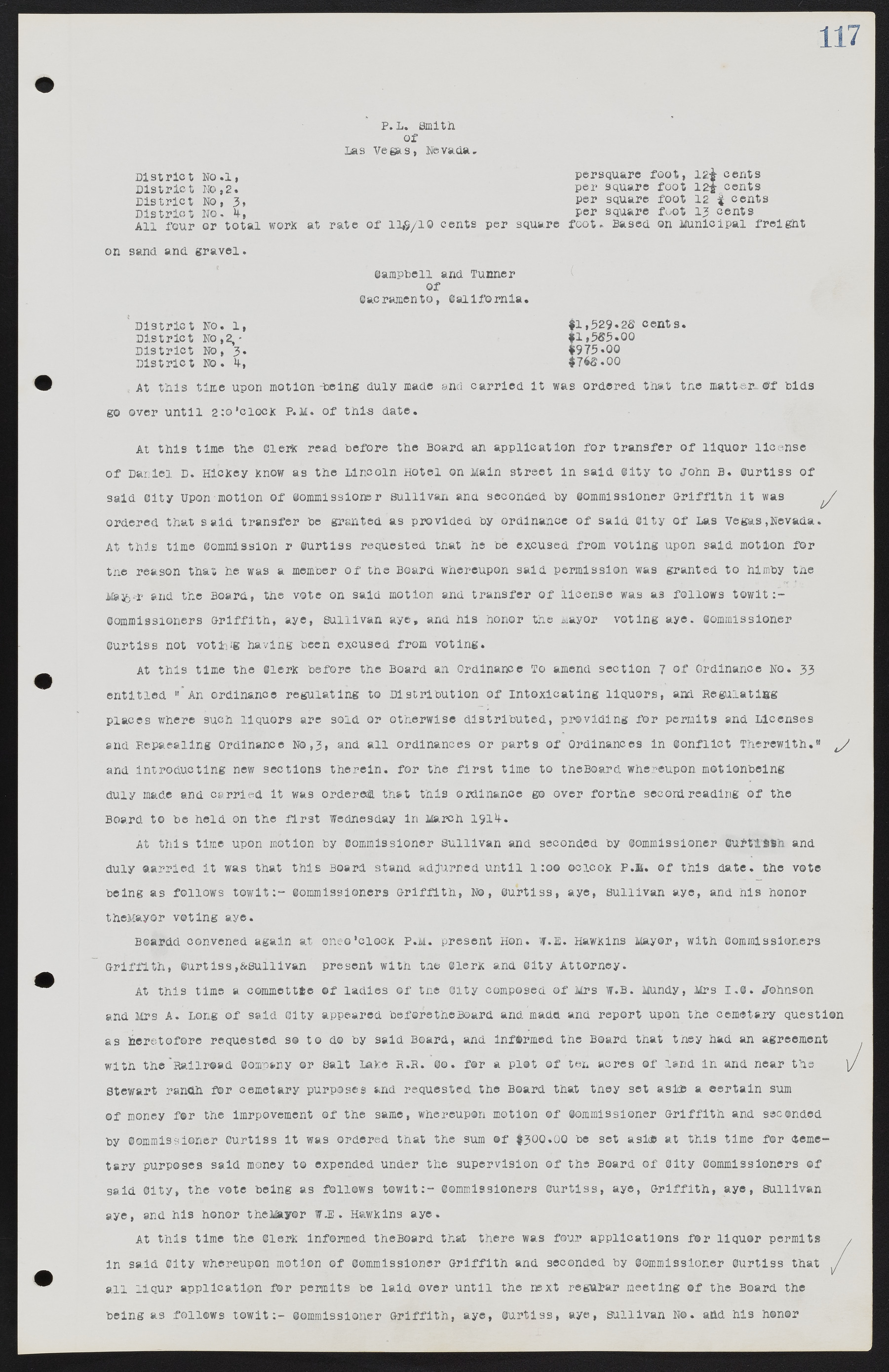Las Vegas City Commission Minutes, June 22, 1911 to February 7, 1922, lvc000001-131