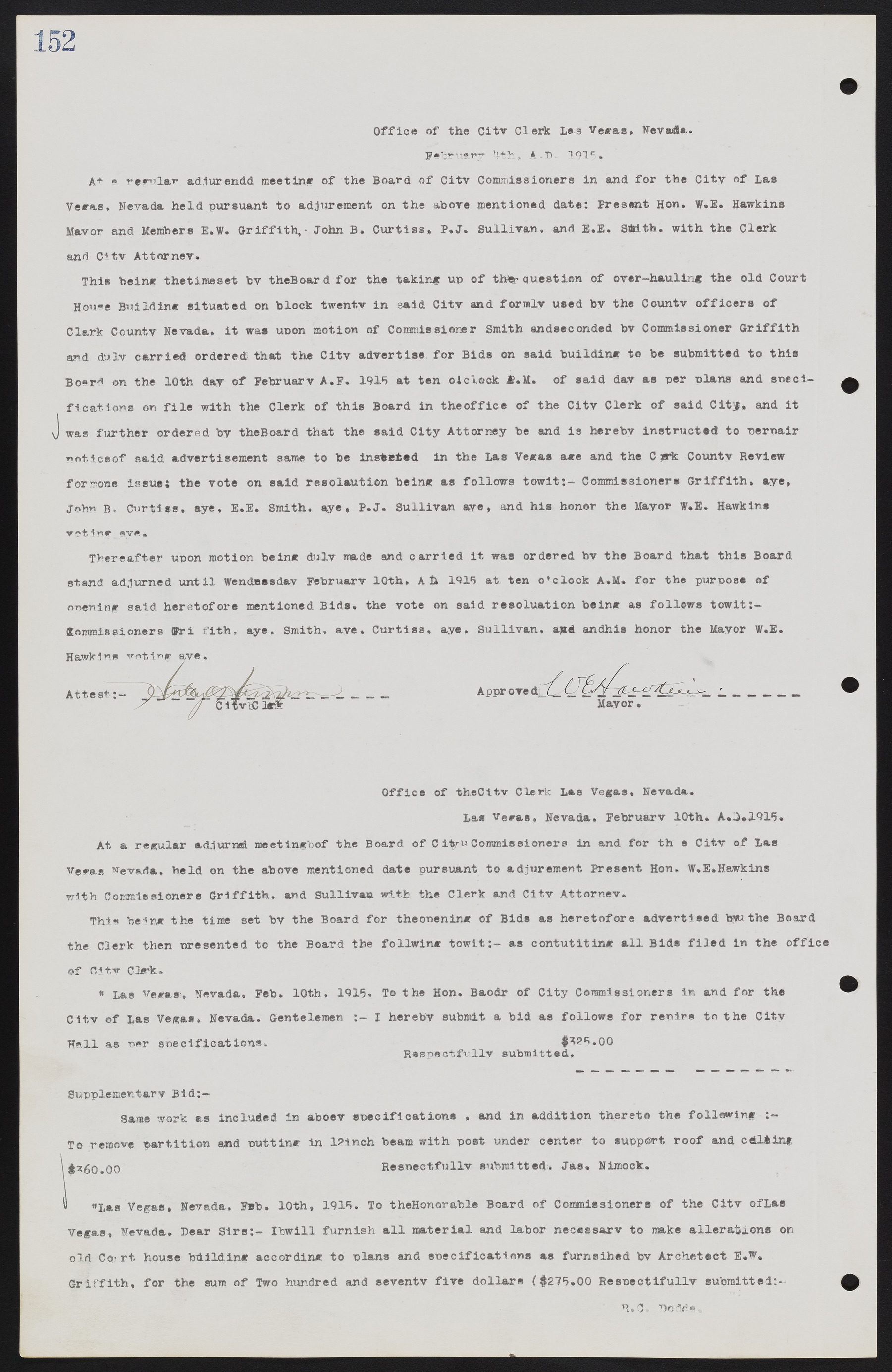 Las Vegas City Commission Minutes, June 22, 1911 to February 7, 1922, lvc000001-168