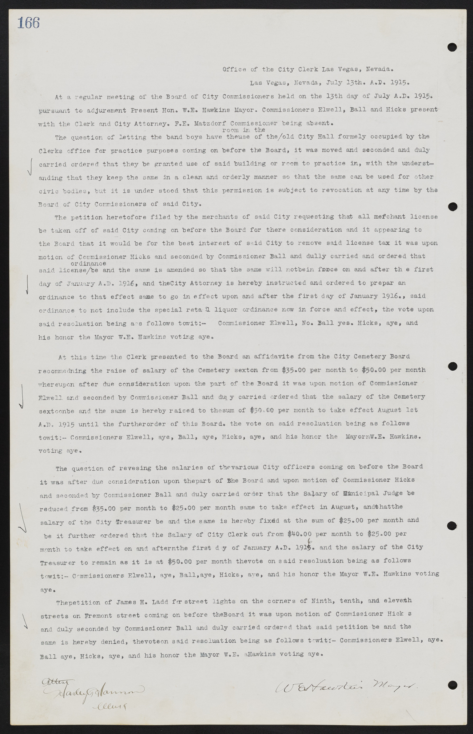 Las Vegas City Commission Minutes, June 22, 1911 to February 7, 1922, lvc000001-182