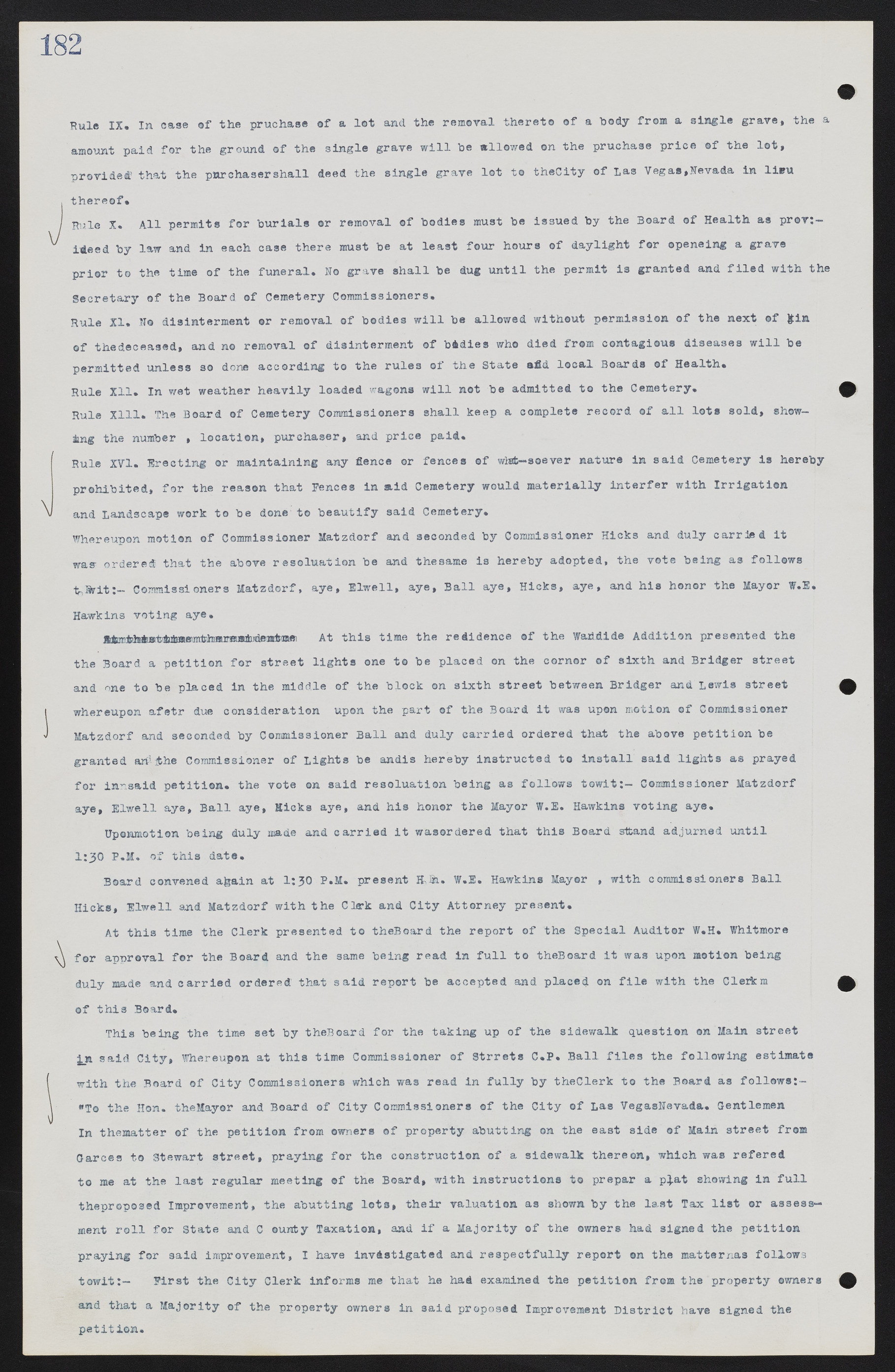 Las Vegas City Commission Minutes, June 22, 1911 to February 7, 1922, lvc000001-198